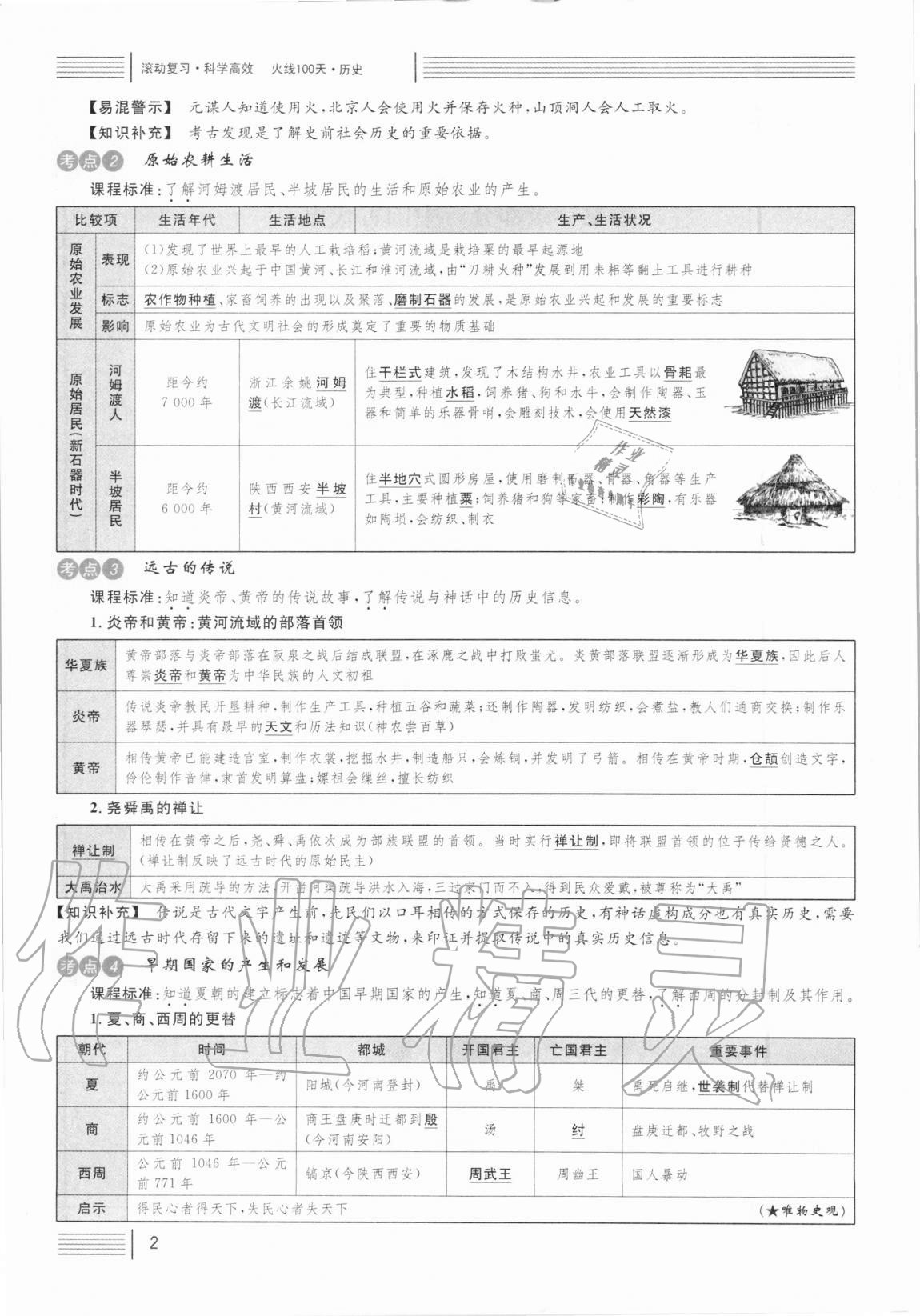 2021年火线100天中考滚动复习法历史人教版 第2页