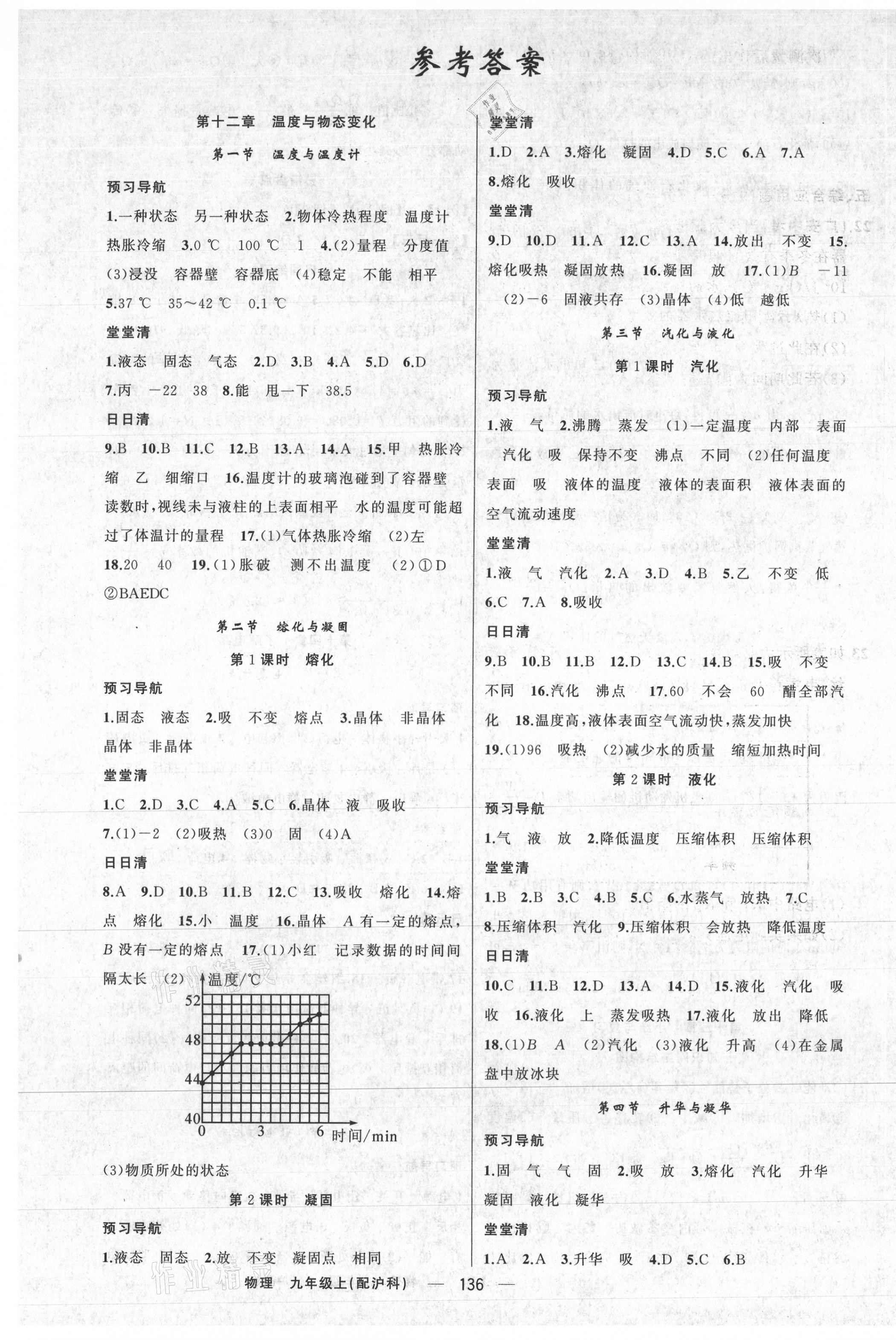 2020年四清導(dǎo)航九年級物理上冊滬科版 第1頁