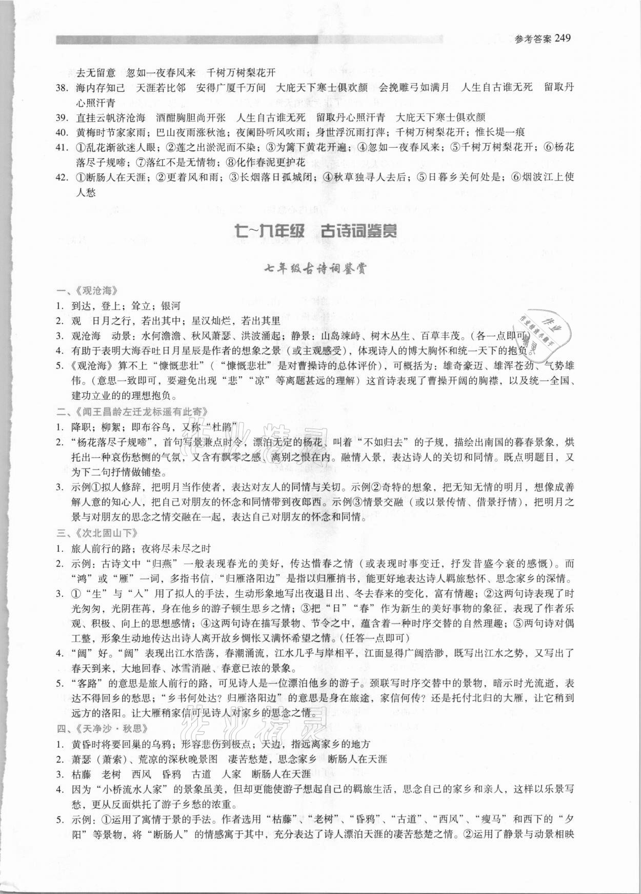2020年初中语文阅读专题训练人教版 第5页