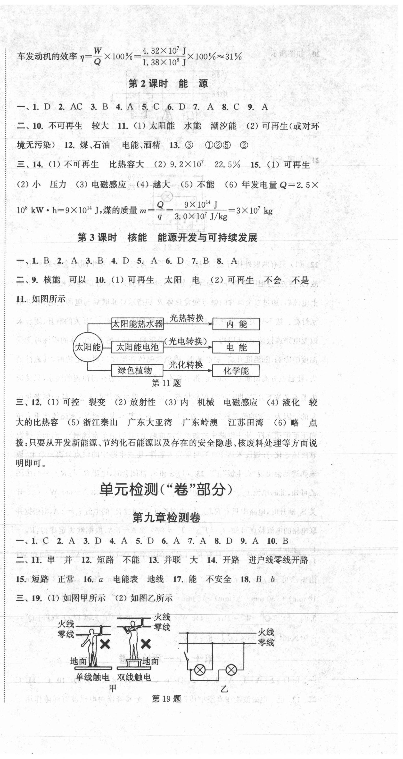 2021版通城學典活頁檢測九年級物理下冊教科版 第3頁