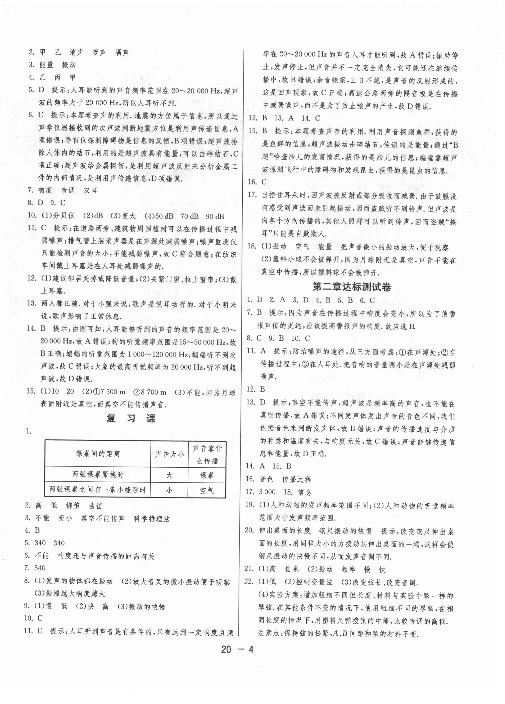 2020年1課3練單元達(dá)標(biāo)測試八年級物理上冊滬粵版 第4頁