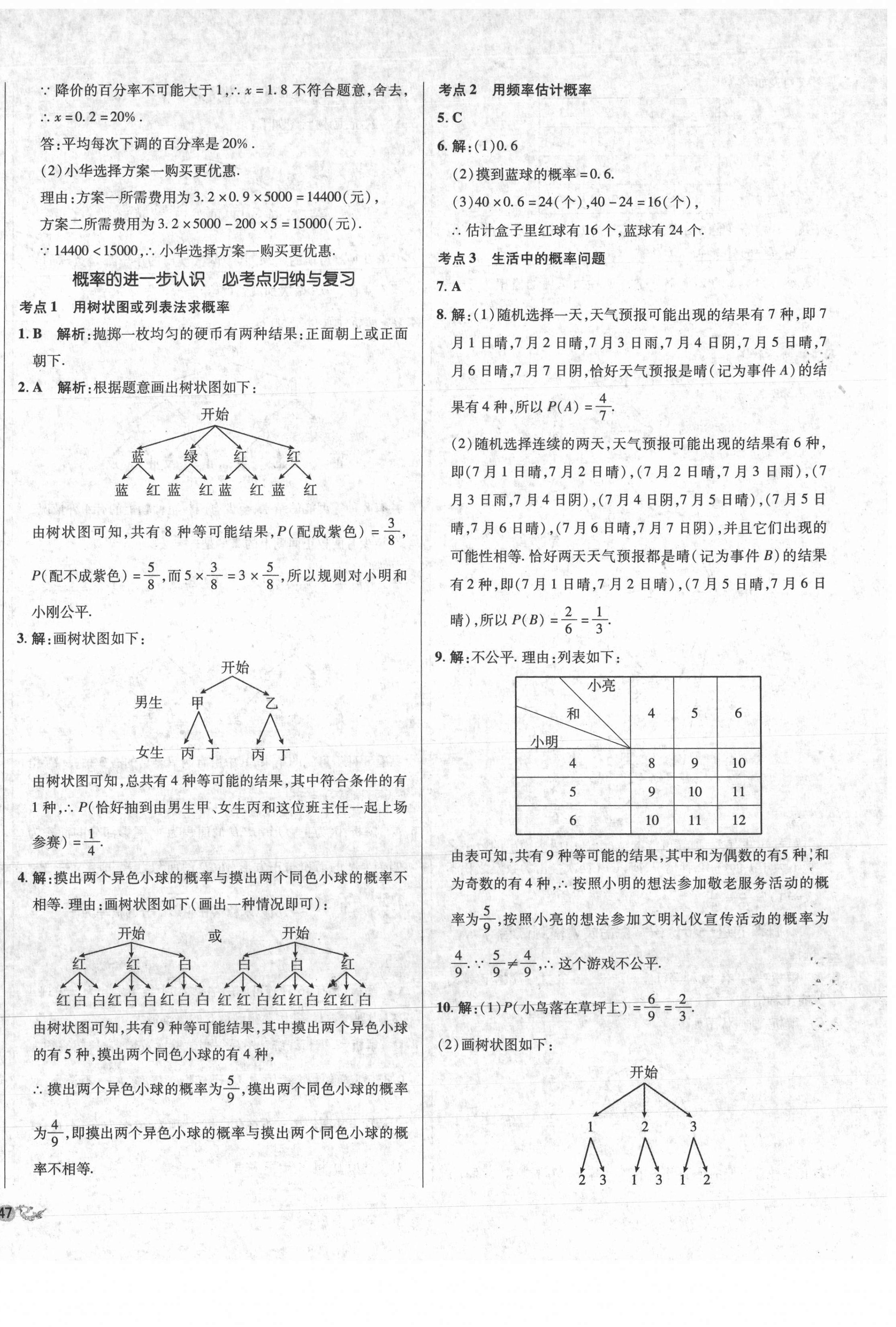 2020年單元加期末復(fù)習(xí)與測試九年級數(shù)學(xué)全一冊北師大版 第6頁