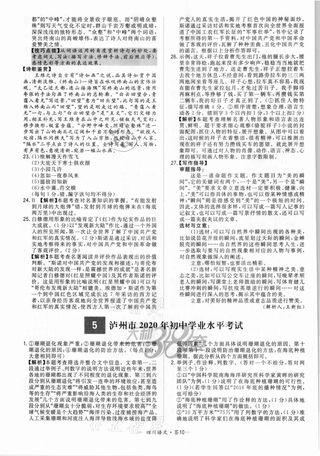 2021年天利38套中考试题精选语文四川专版 第10页