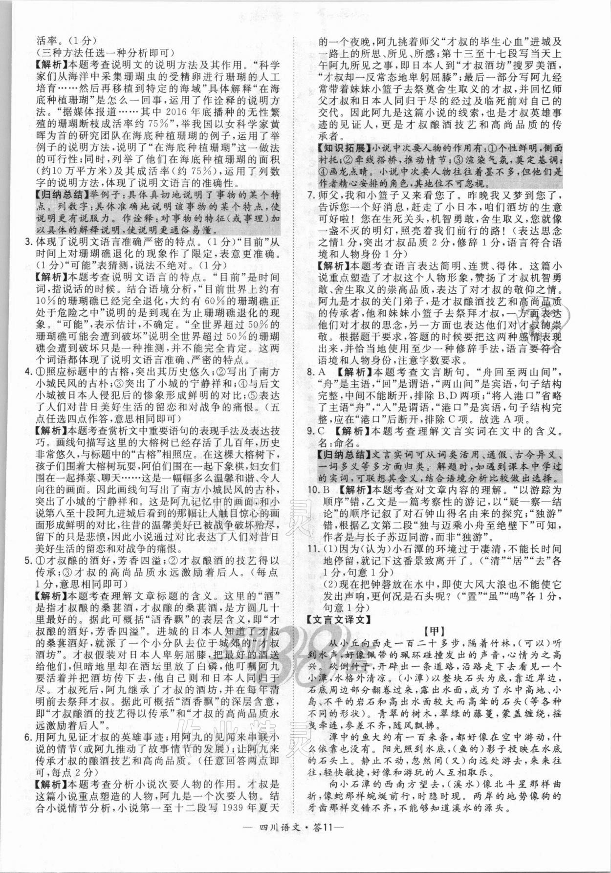 2021年天利38套中考试题精选语文四川专版 第11页