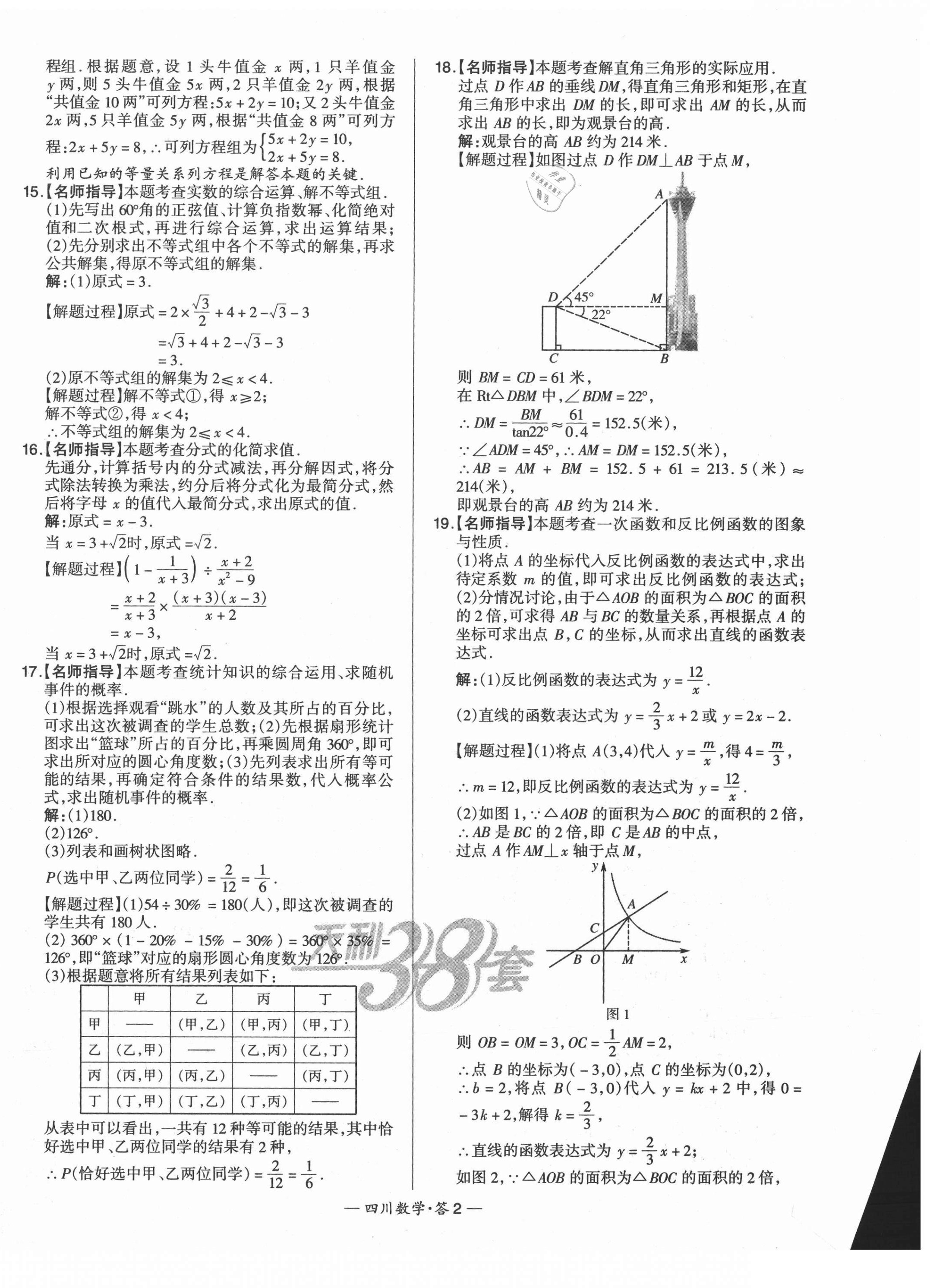 2021年天利38套中考试题精选数学四川专版 第2页