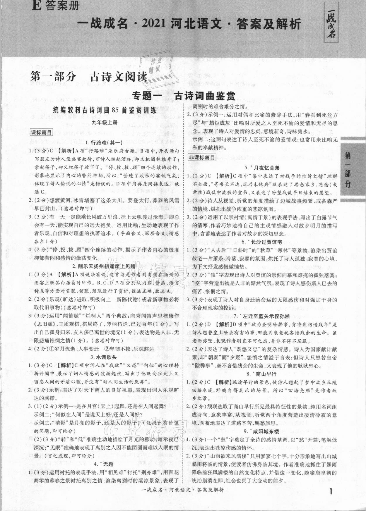 2021年一战成名考前新方案语文河北专用 第1页