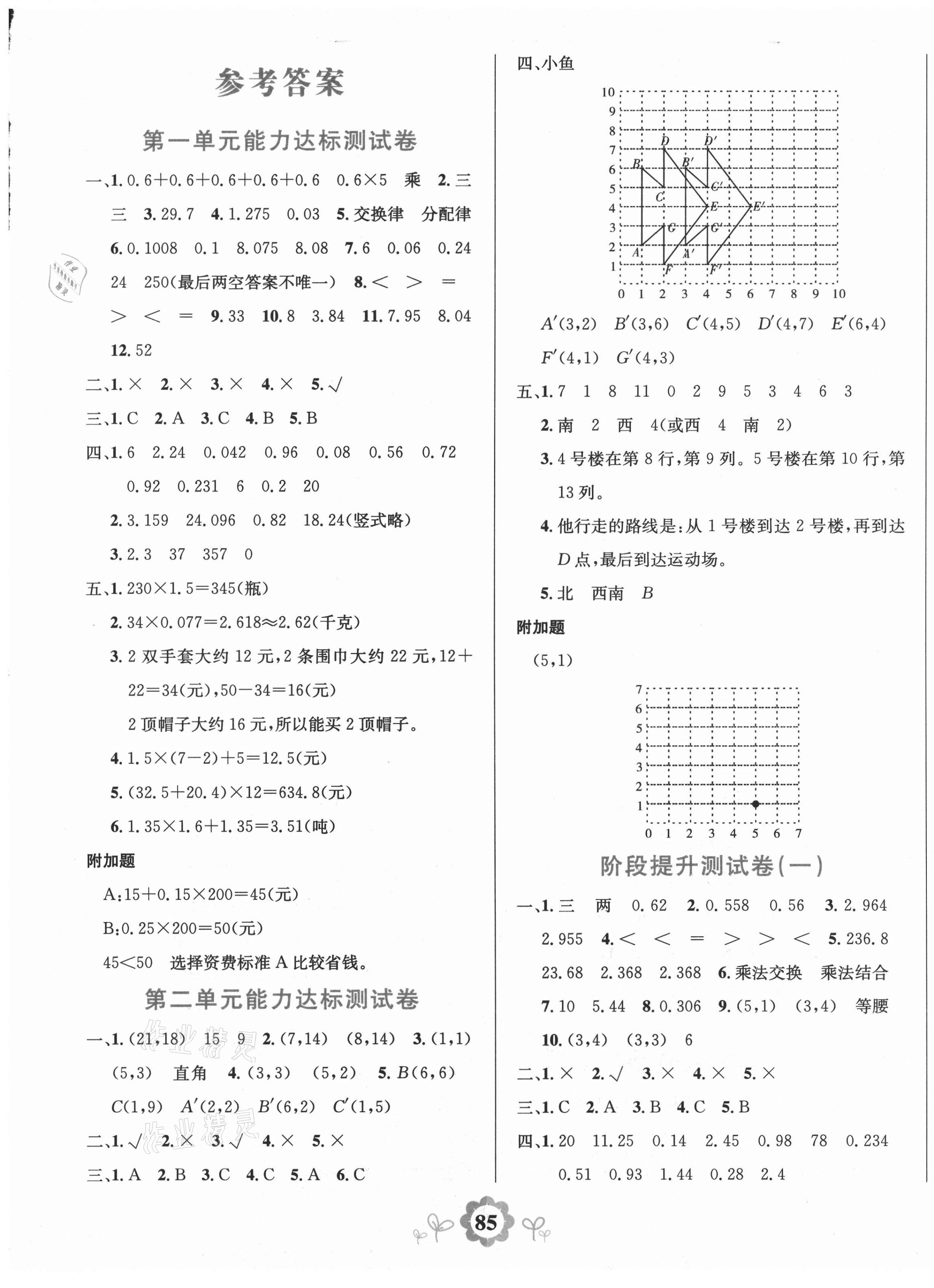 2020年8848学霸一卷通五年级数学上册人教版 第1页