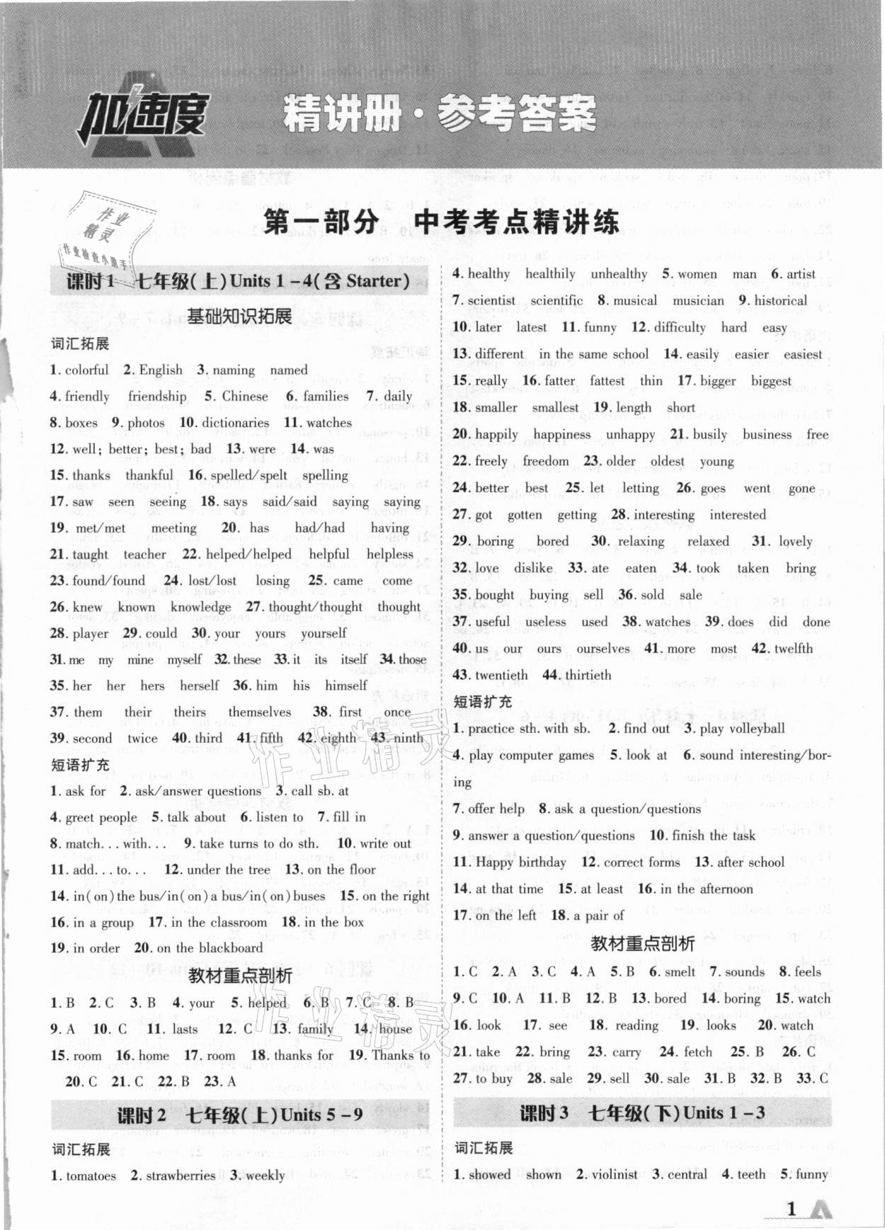 2021年卓文書業(yè)加速度英語青海專版 第1頁