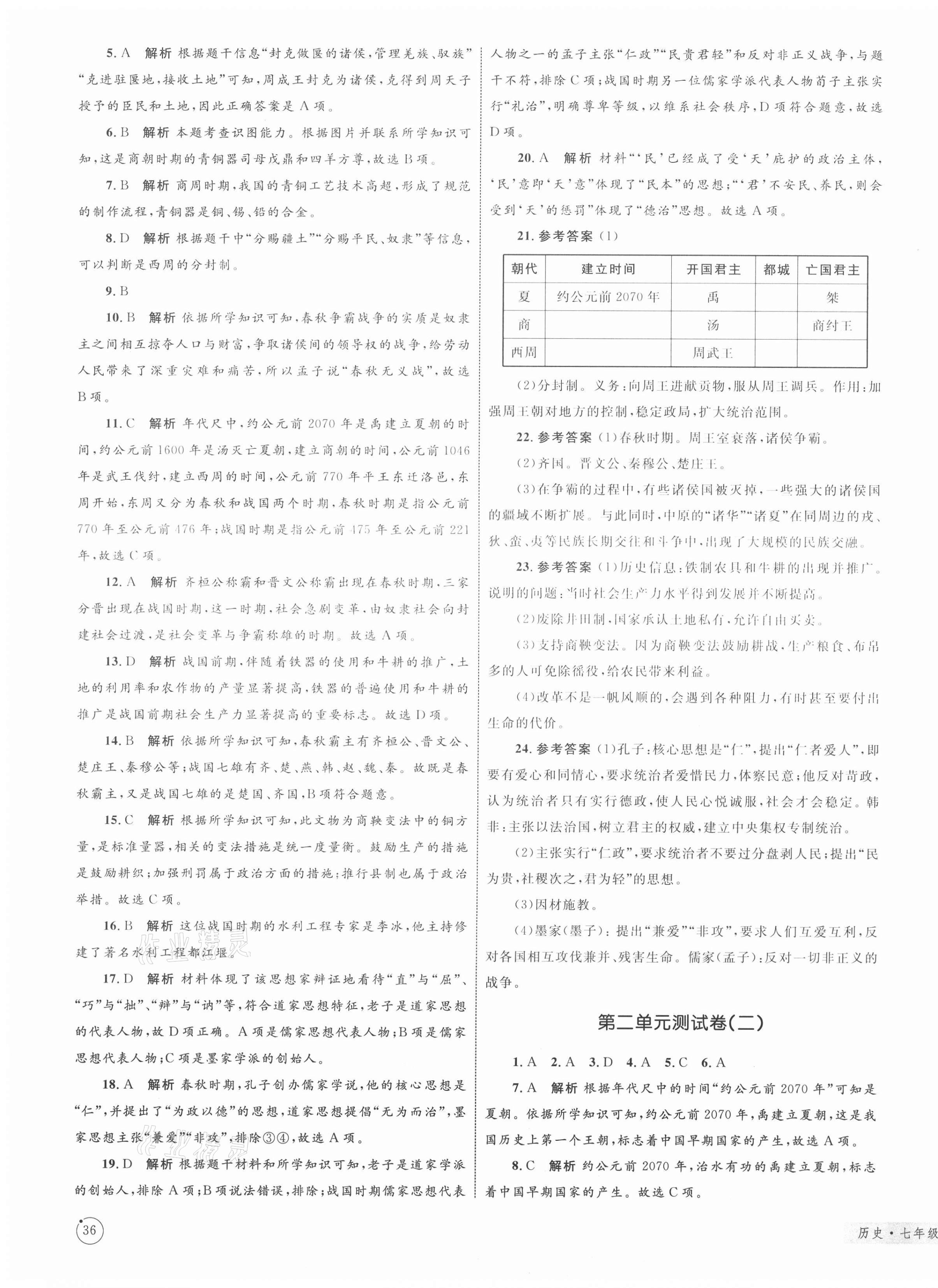 2020年优化设计单元测试卷七年级历史上册人教版 第3页