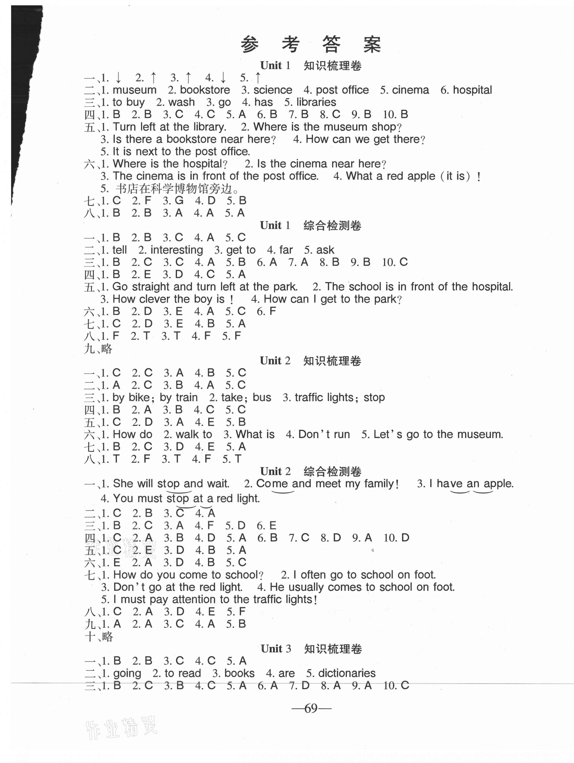 启智进阶测试卷六年级英语人教版所有年代上下册答案大全—青夏教育