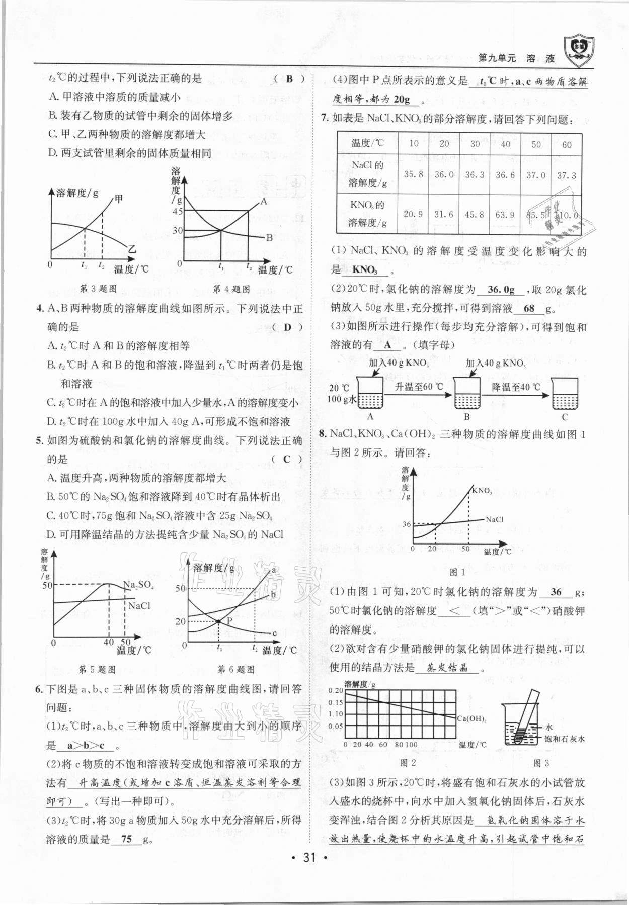 2021年指南针导学探究九年级化学下册人教版 第31页