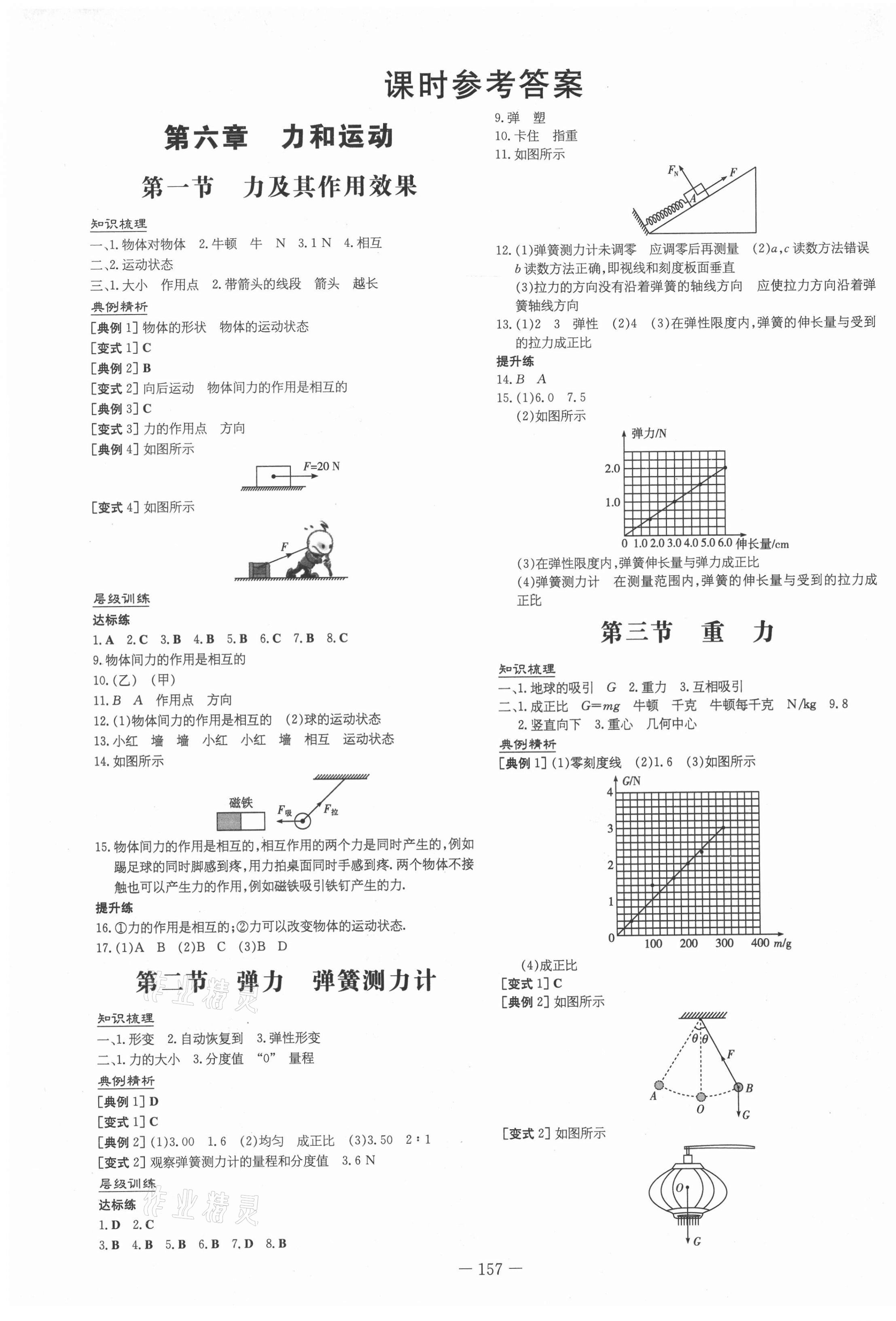 2021年练案课时训练案八年级物理下册鲁科版54制