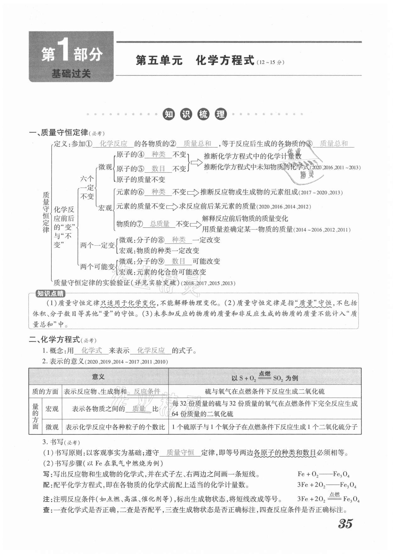 2021年領(lǐng)跑中考化學(xué)河南專版 參考答案第35頁