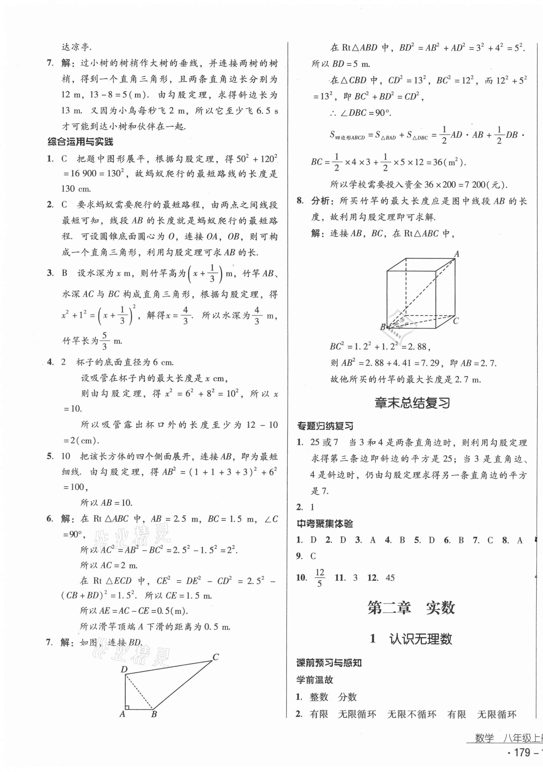 2020年云南省標(biāo)準(zhǔn)教輔優(yōu)佳學(xué)案八年級數(shù)學(xué)上冊北師大版 第3頁