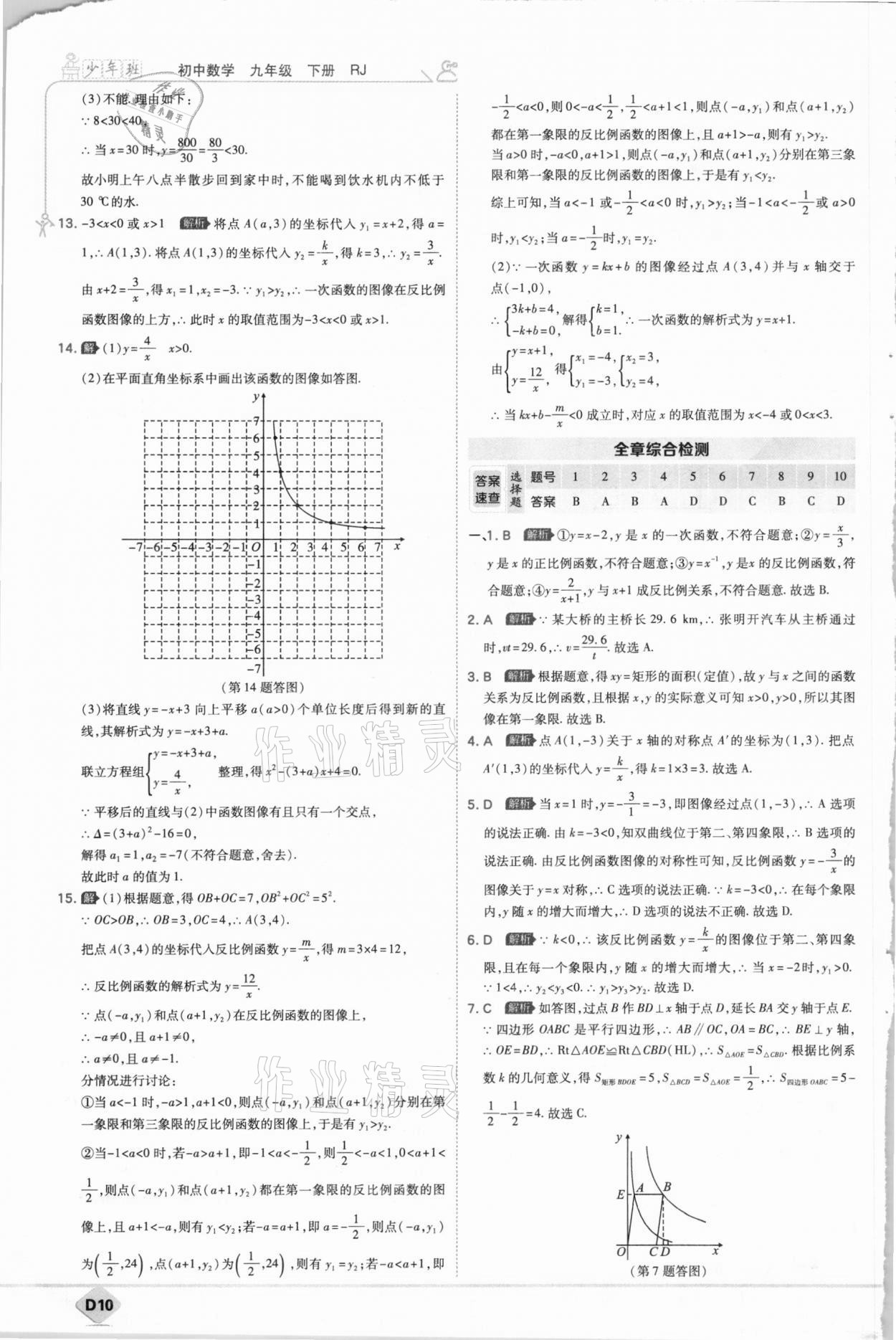 2021年少年班九年級(jí)數(shù)學(xué)下冊(cè)人教版 參考答案第10頁(yè)