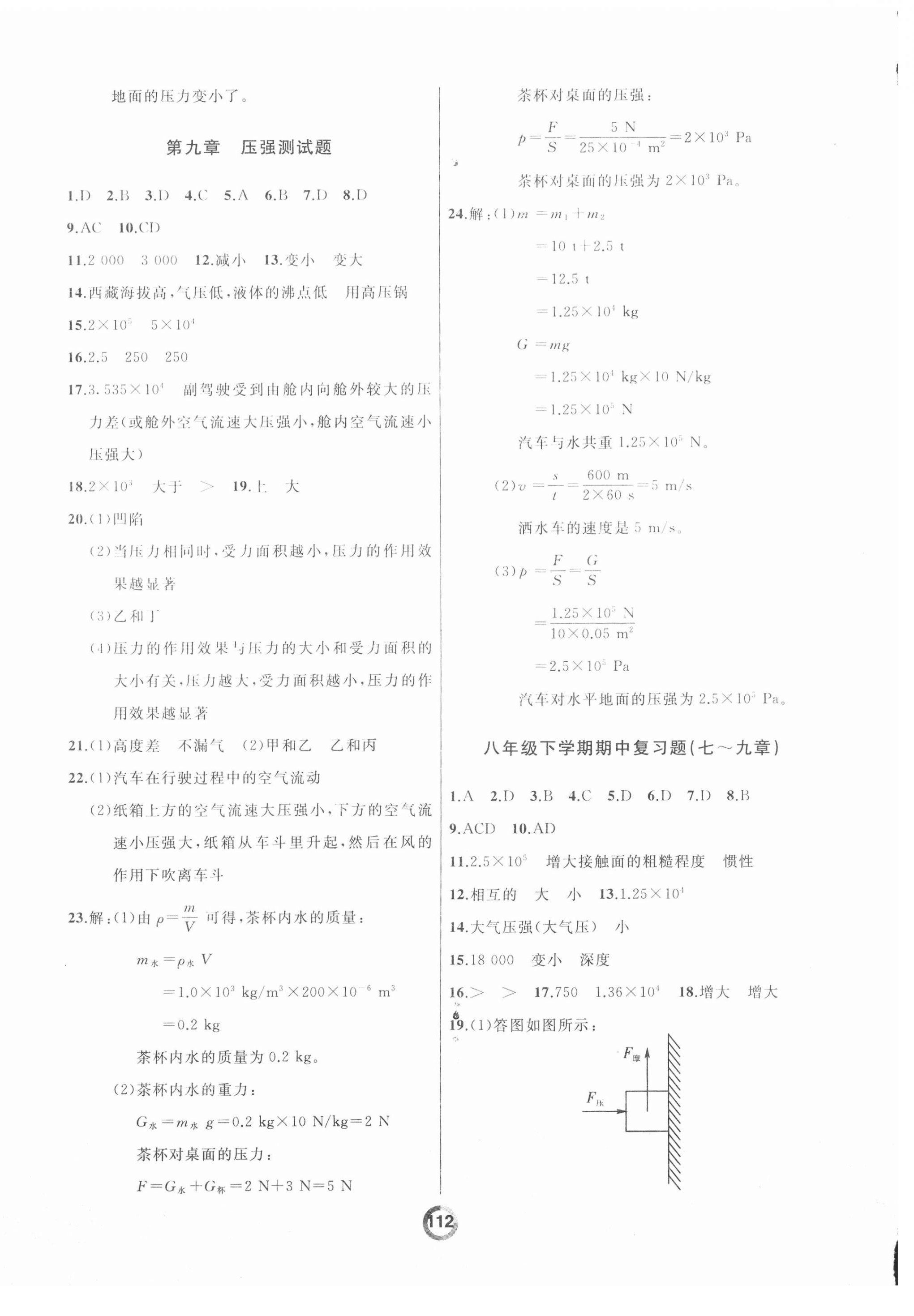 2021年誠(chéng)成教育學(xué)業(yè)評(píng)價(jià)八年級(jí)物理下冊(cè)人教版 第4頁(yè)