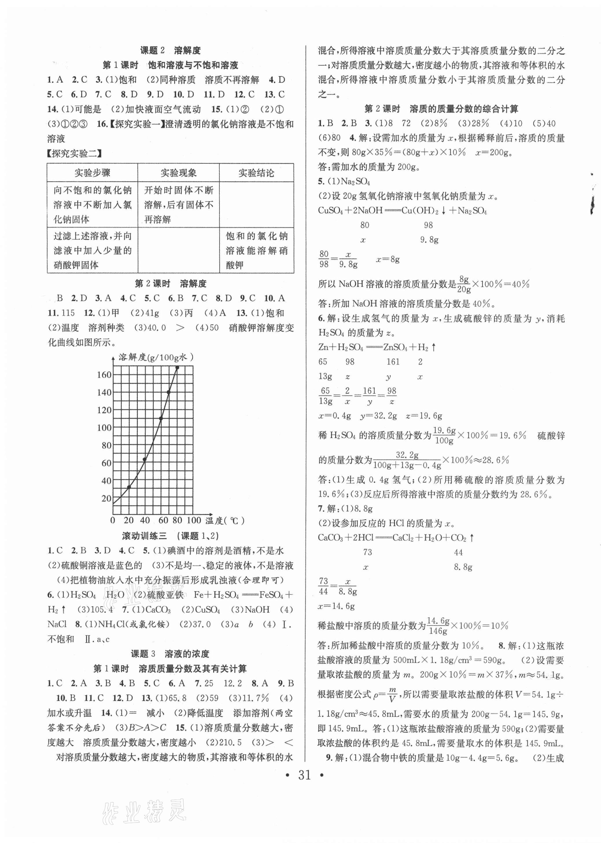 2021年七天學(xué)案學(xué)練考九年級化學(xué)下冊人教版 第3頁