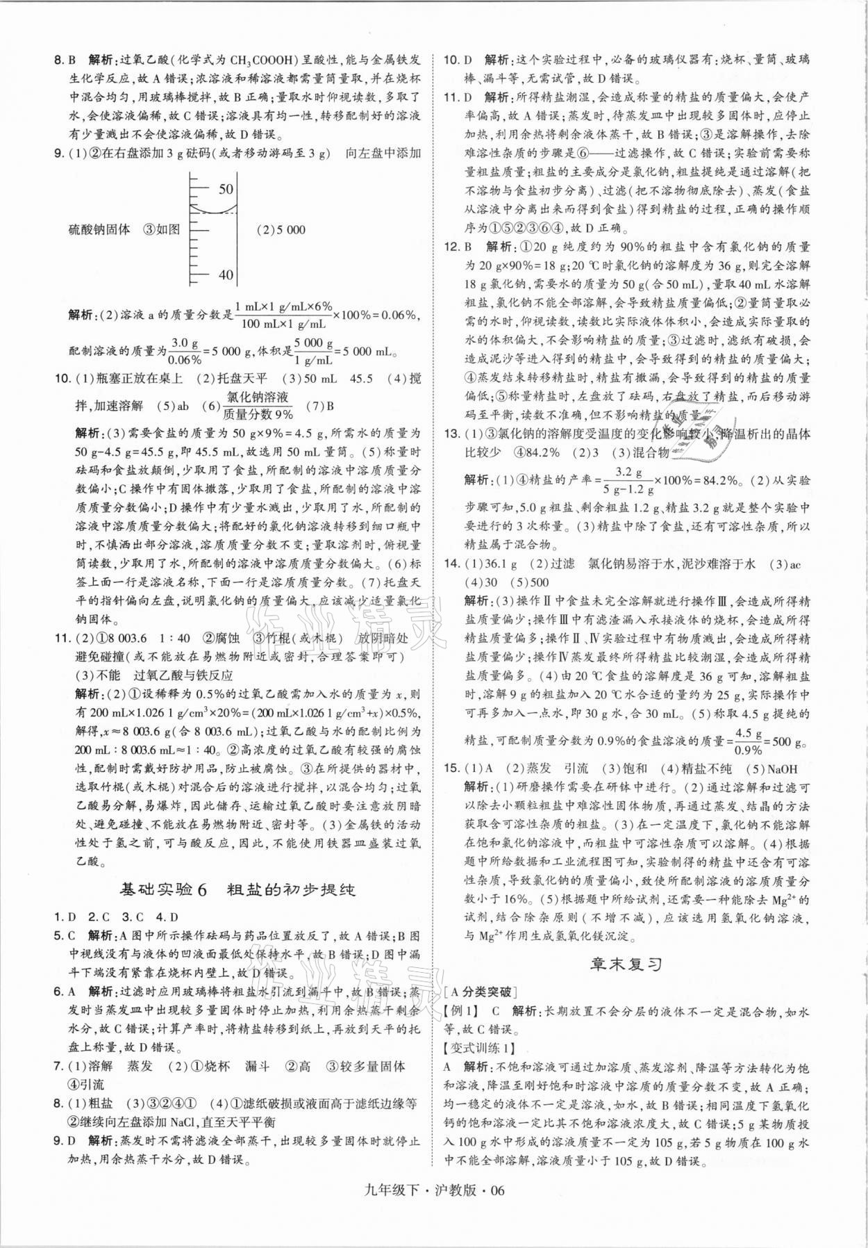 2021年經(jīng)綸學(xué)典學(xué)霸九年級(jí)化學(xué)下冊(cè)滬教版 第6頁