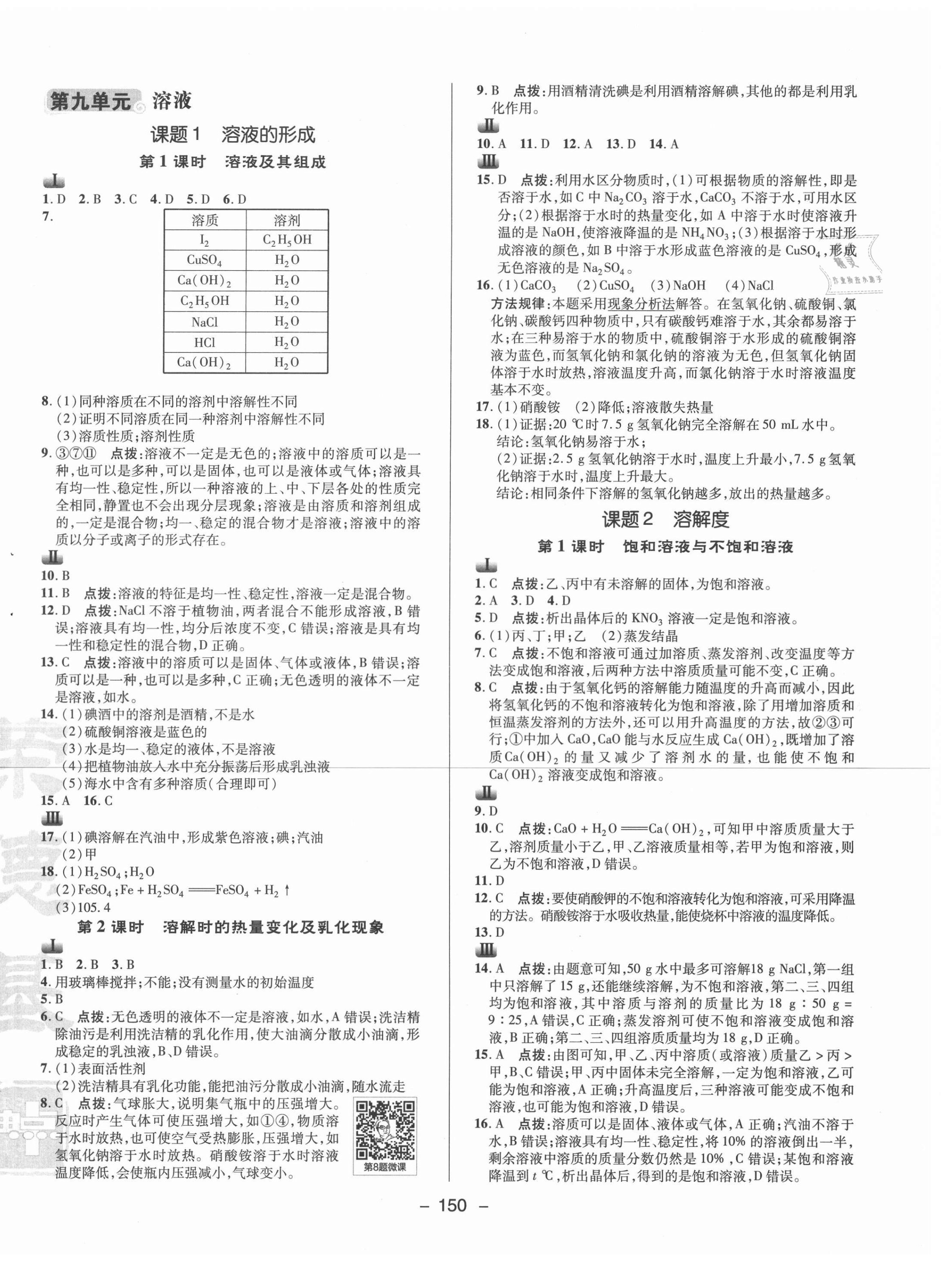 2021年綜合應(yīng)用創(chuàng)新題典中點(diǎn)九年級(jí)化學(xué)下冊(cè)人教版 參考答案第6頁(yè)