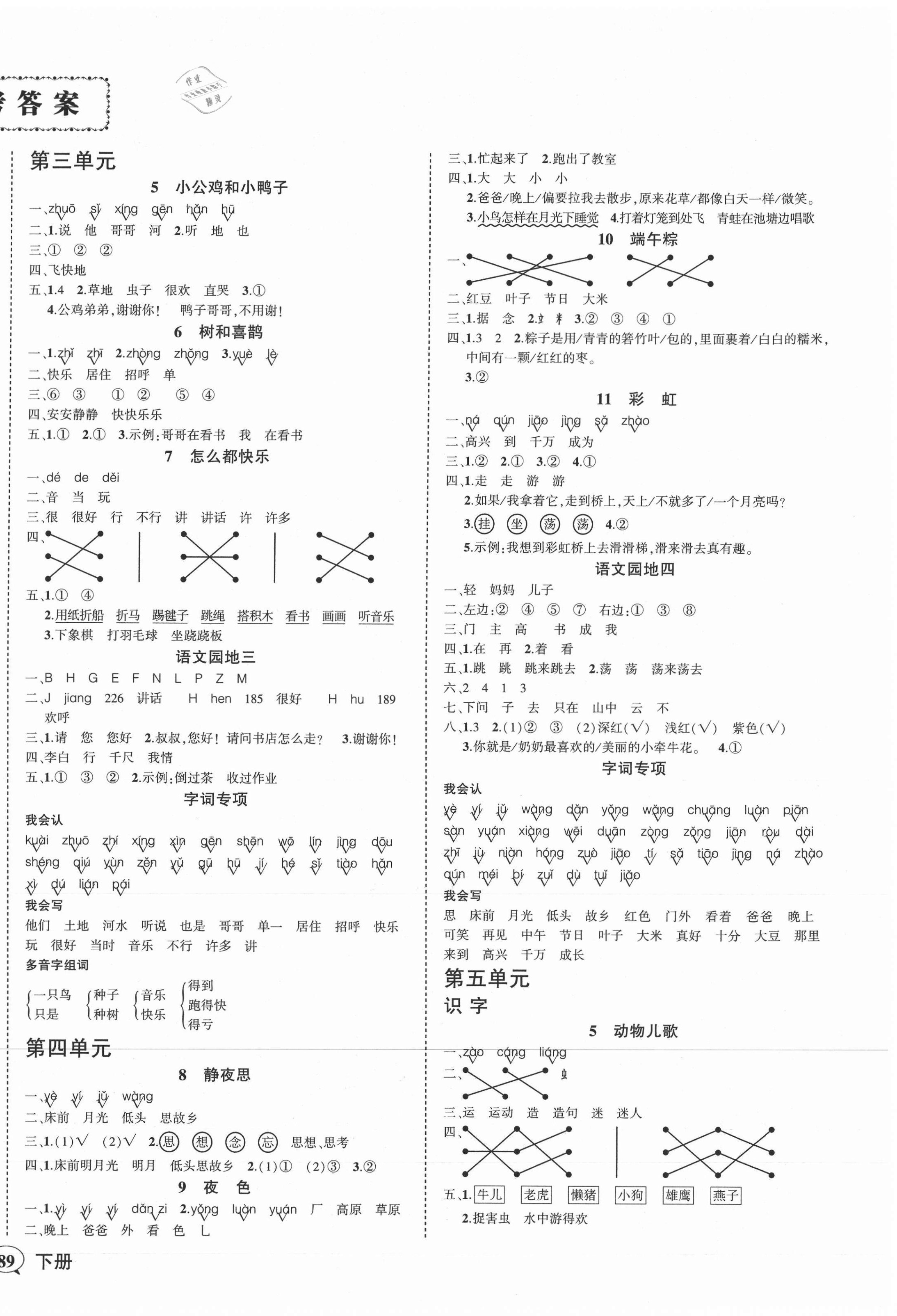 2021年?duì)钤刹怕穭?chuàng)優(yōu)作業(yè)100分一年級語文下冊人教版湖南專版 第2頁