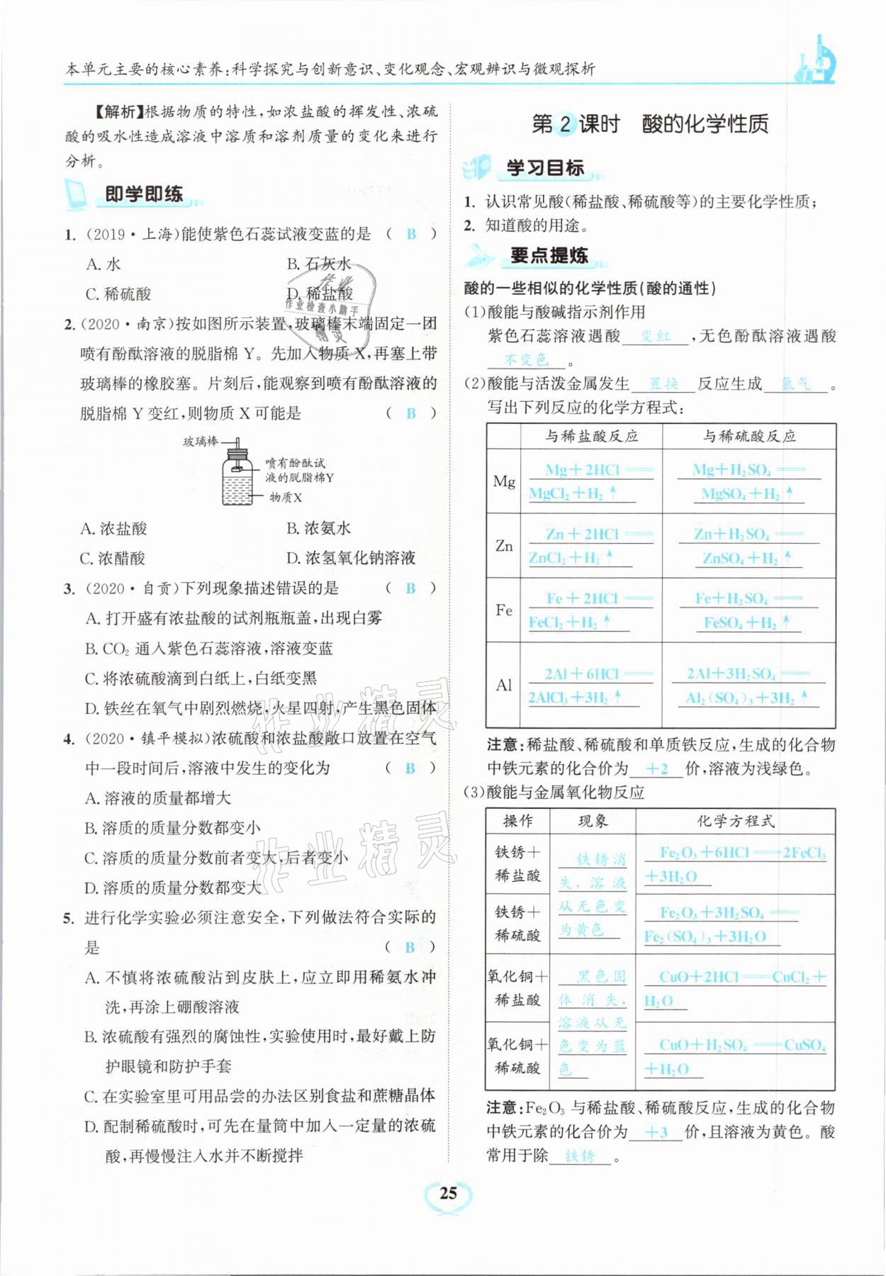 2021年骄子1号九年级化学下册人教版 第25页