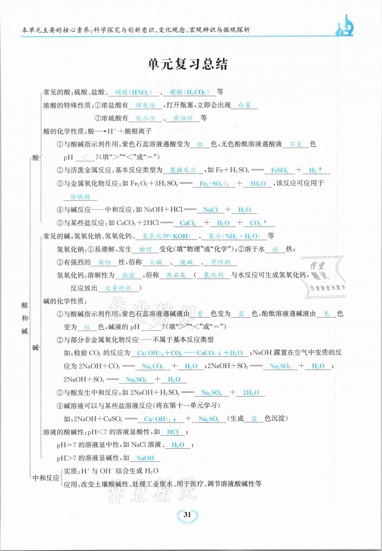 2021年骄子1号九年级化学下册人教版 第31页