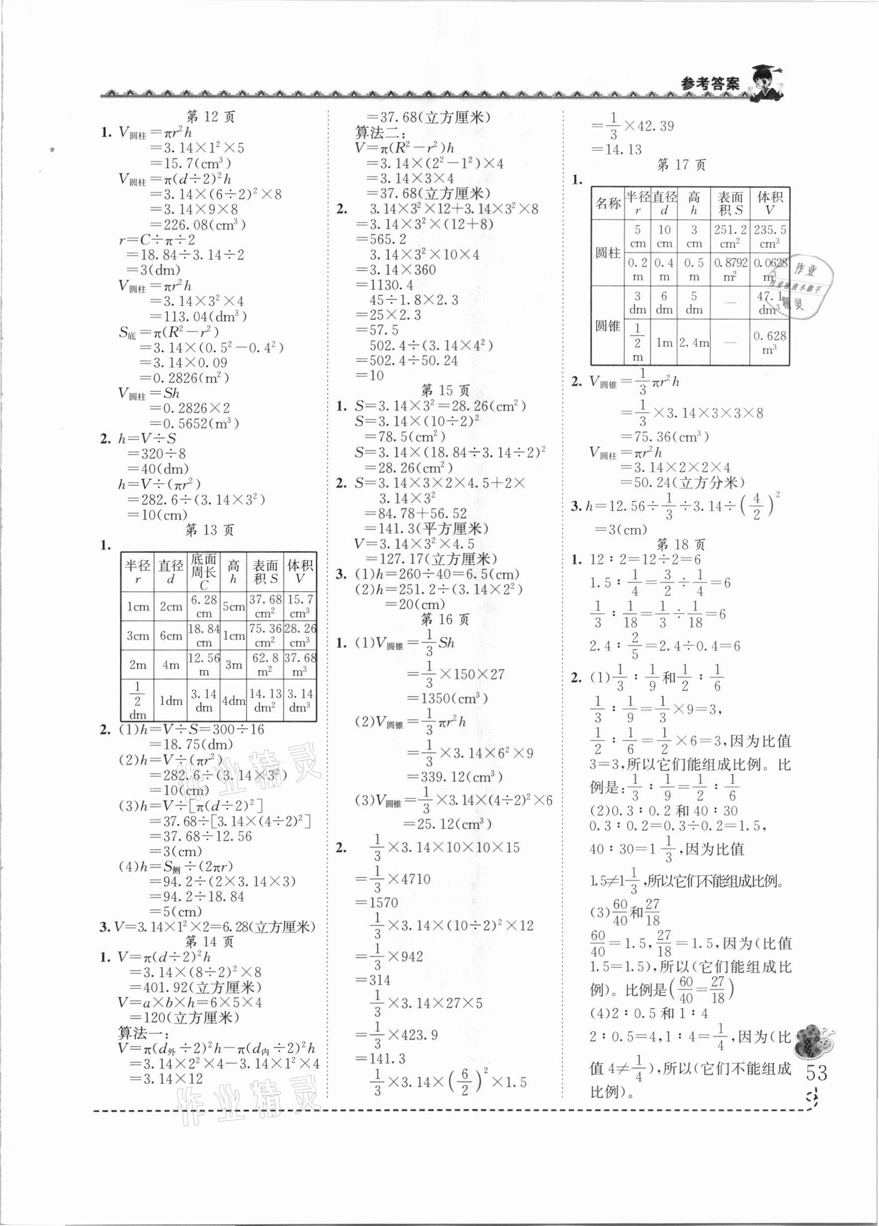 2021年黄冈小状元同步计算天天练六年级数学下册人教版 第3页