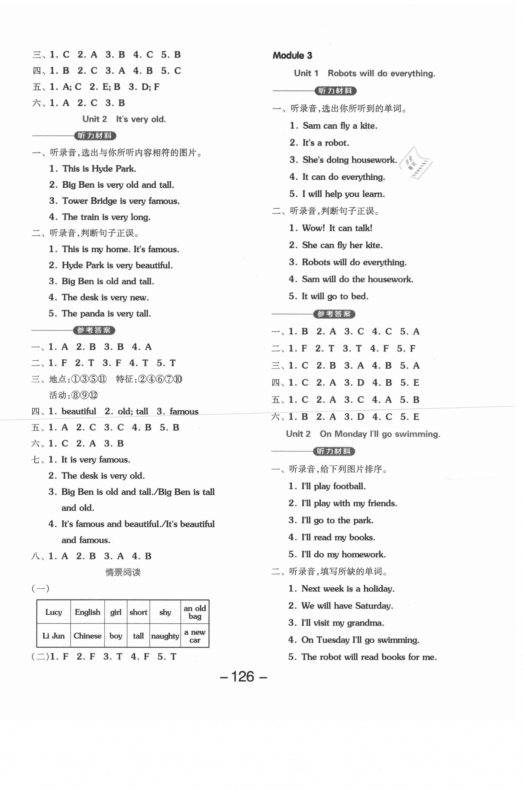 2021年全品學(xué)練考四年級(jí)英語(yǔ)下冊(cè)外研版 參考答案第2頁(yè)