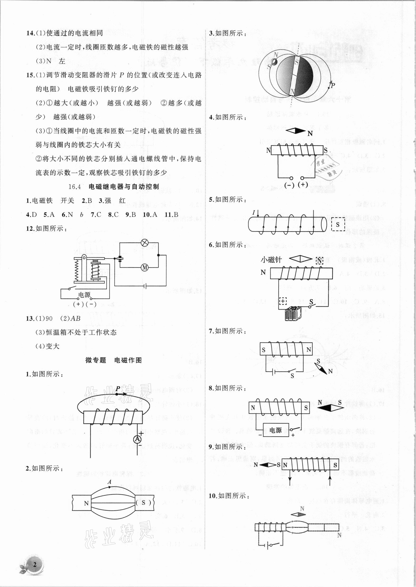 2021年創(chuàng)新課堂創(chuàng)新作業(yè)本九年級物理下冊滬粵版 第2頁