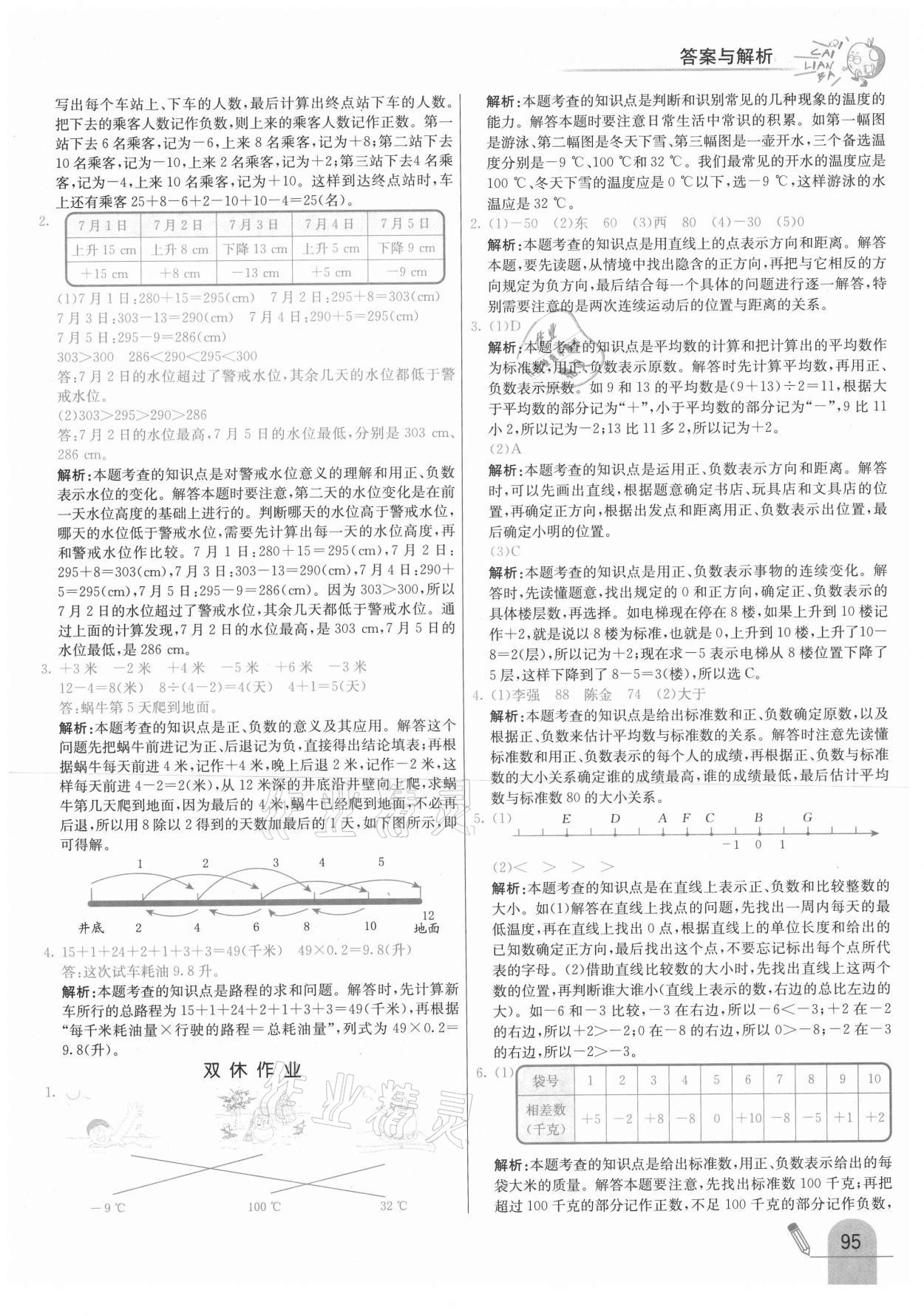 2021年七彩练霸六年级数学下册冀教版 参考答案第3页