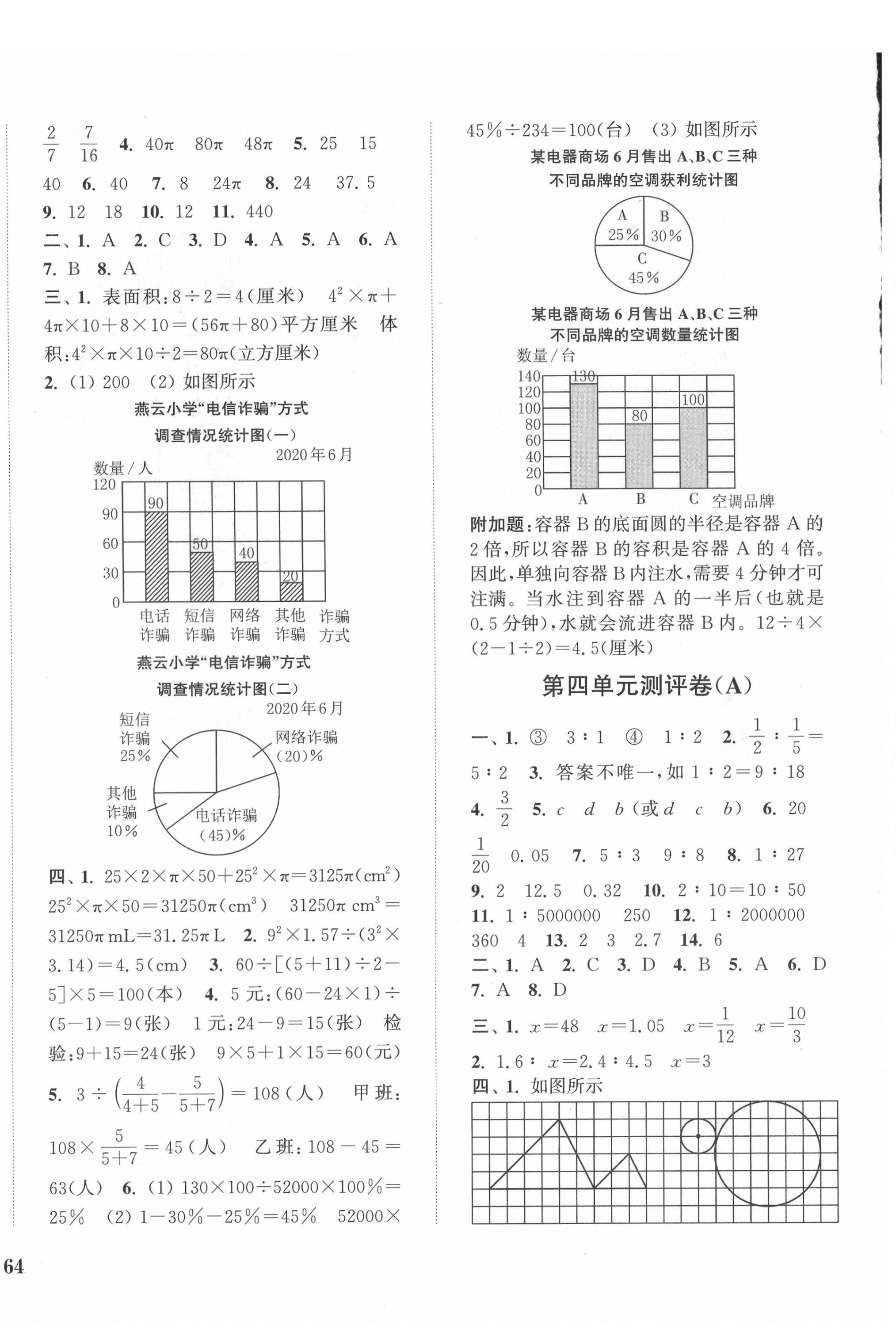 2021年通城學典小學全程測評卷六年級數(shù)學下冊蘇教版江蘇專用 第4頁