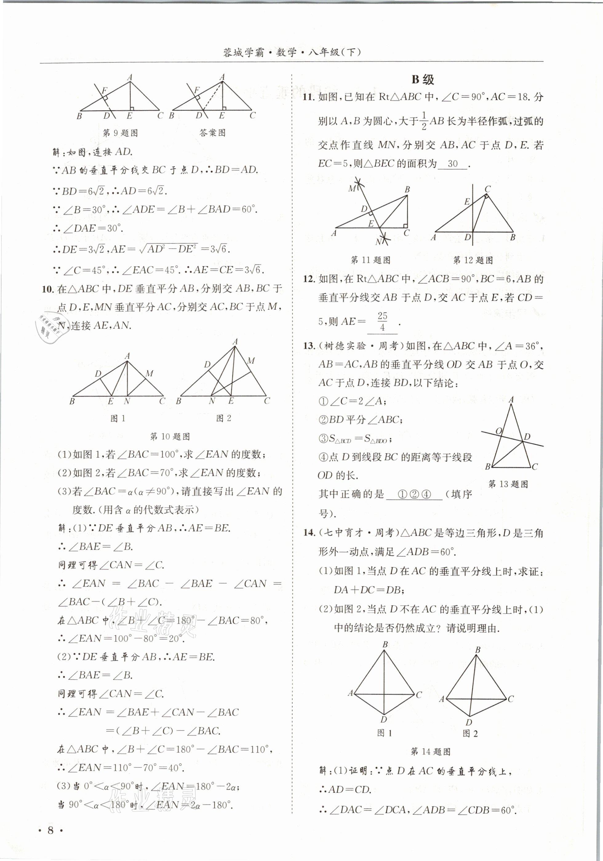 2021年蓉城学霸八年级数学下册北师大版 第8页