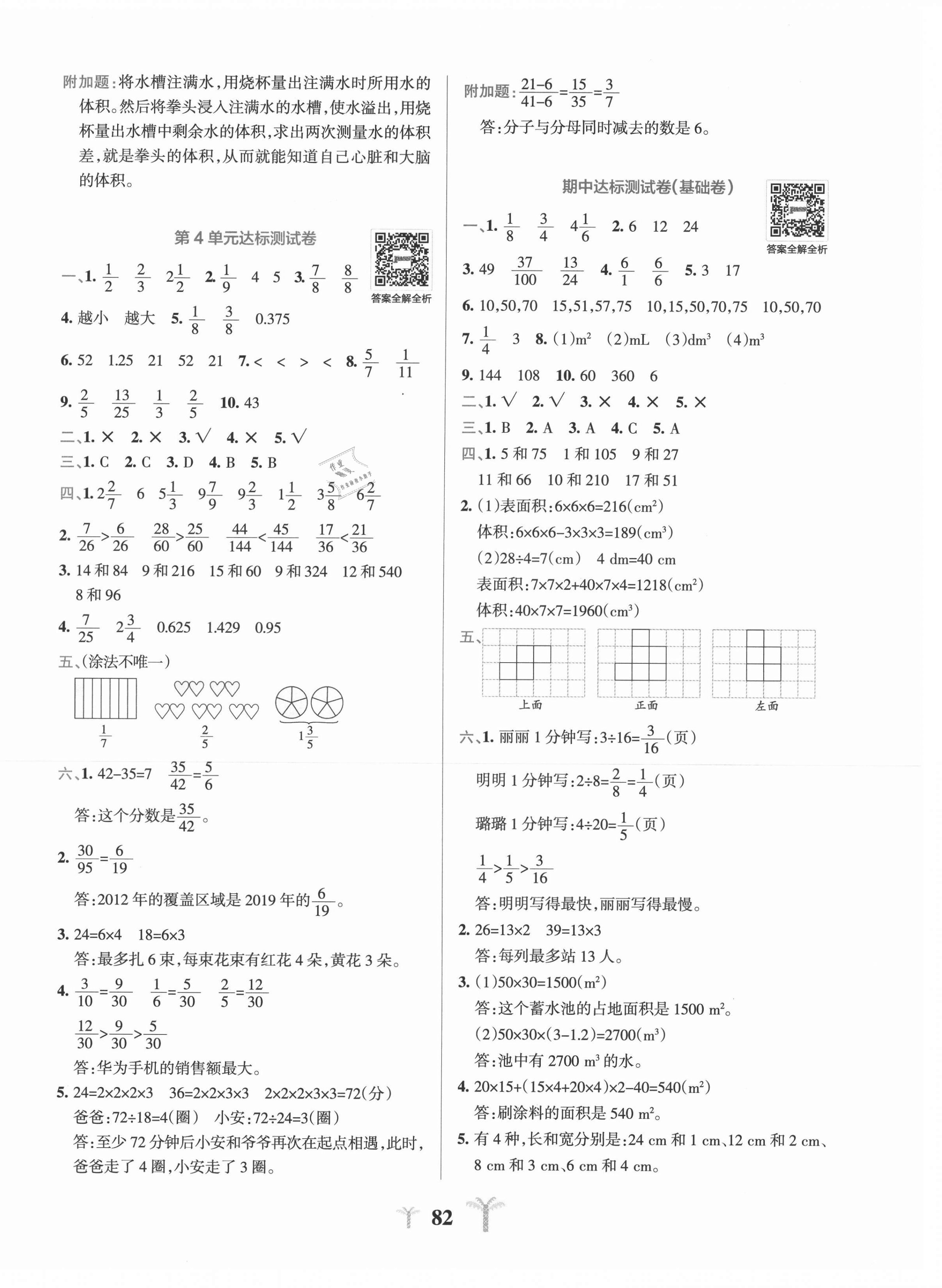 2021年小学学霸冲A卷五年级数学下册人教版 第2页