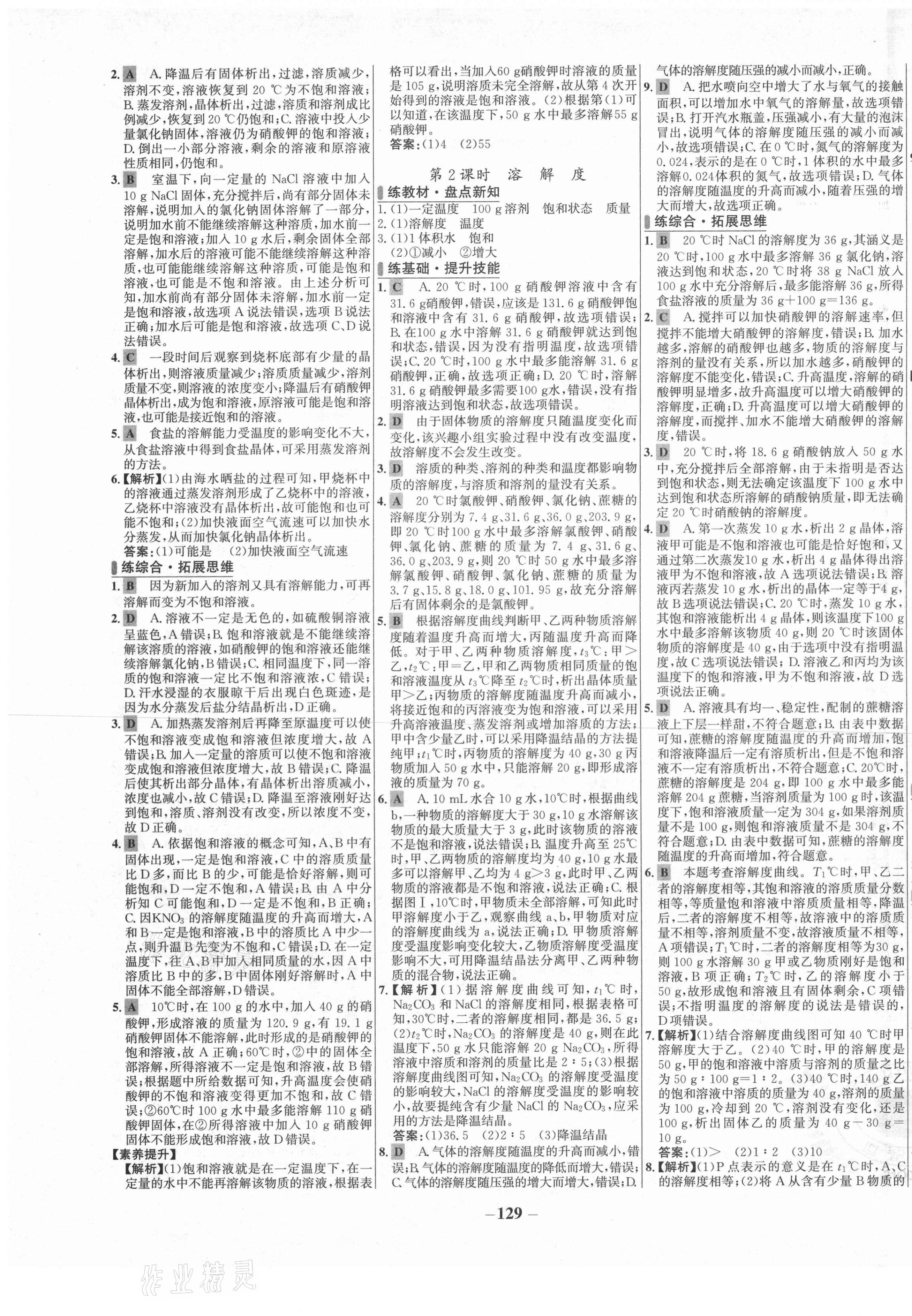 2021年世纪金榜百练百胜九年级化学下册人教版 第5页