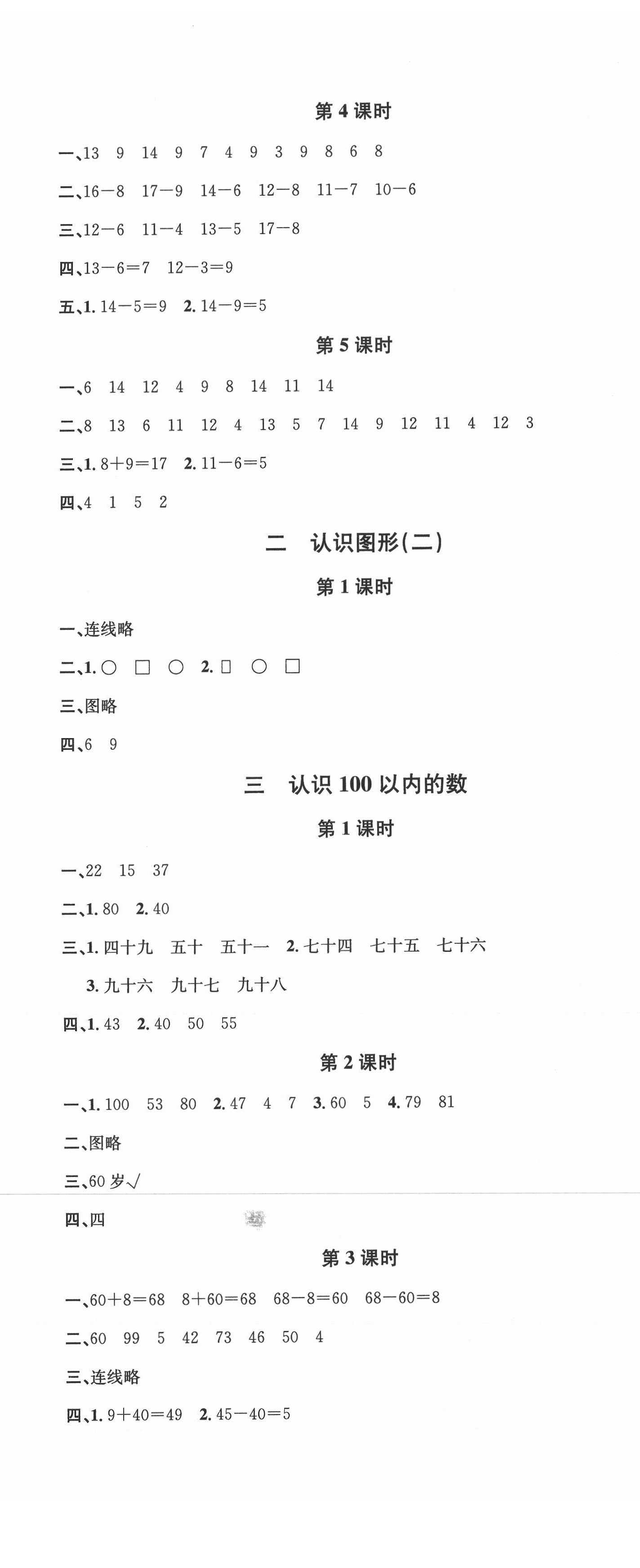 2021年名校課堂一年級數(shù)學(xué)2下冊蘇教版 第2頁