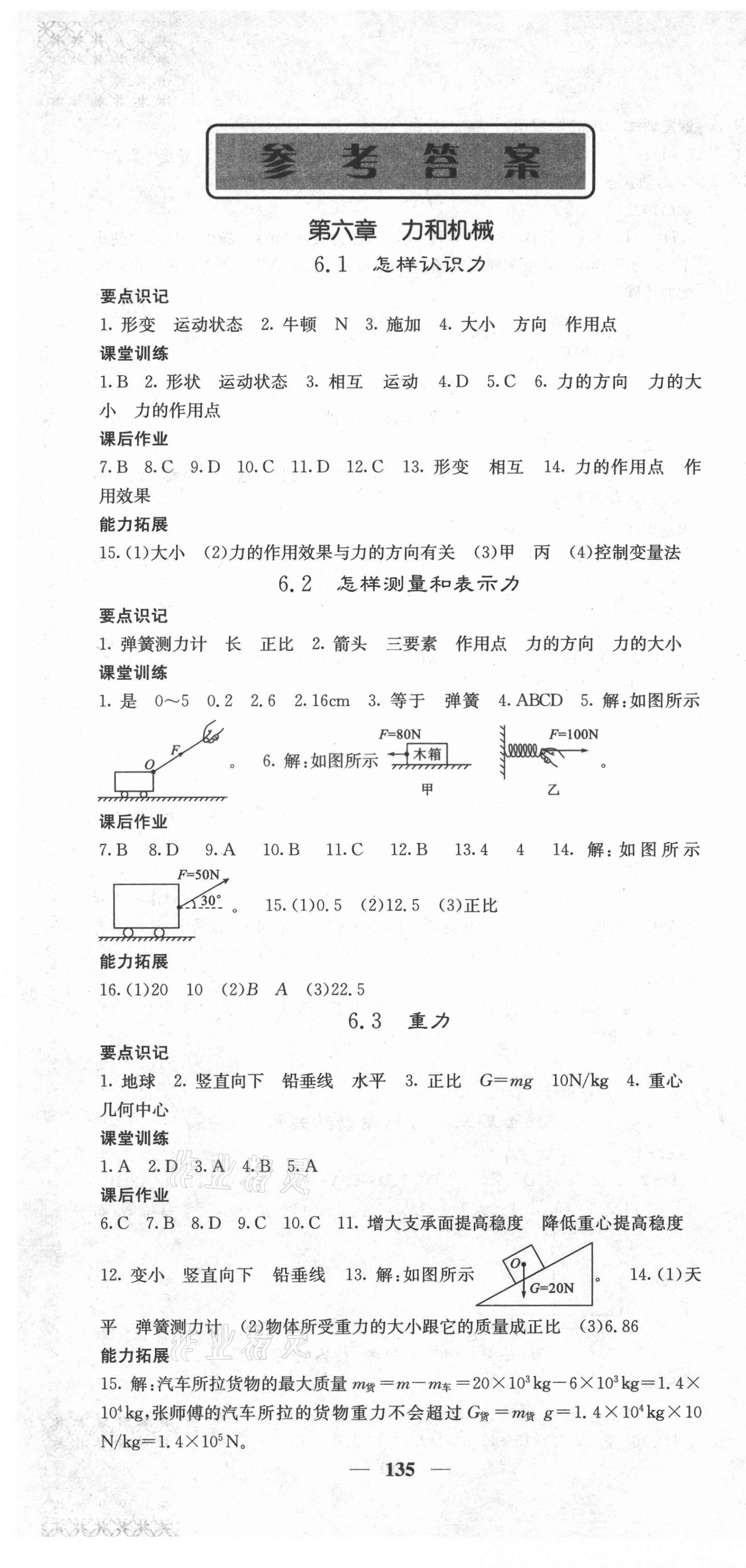 2021年课堂点睛八年级物理下册沪粤版 第1页