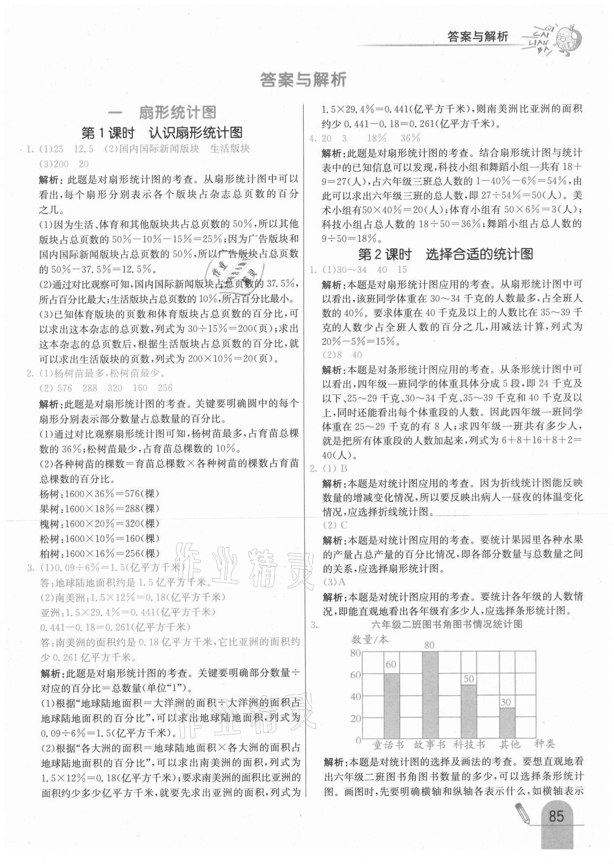 2021年七彩练霸六年级数学下册苏教版 参考答案第1页