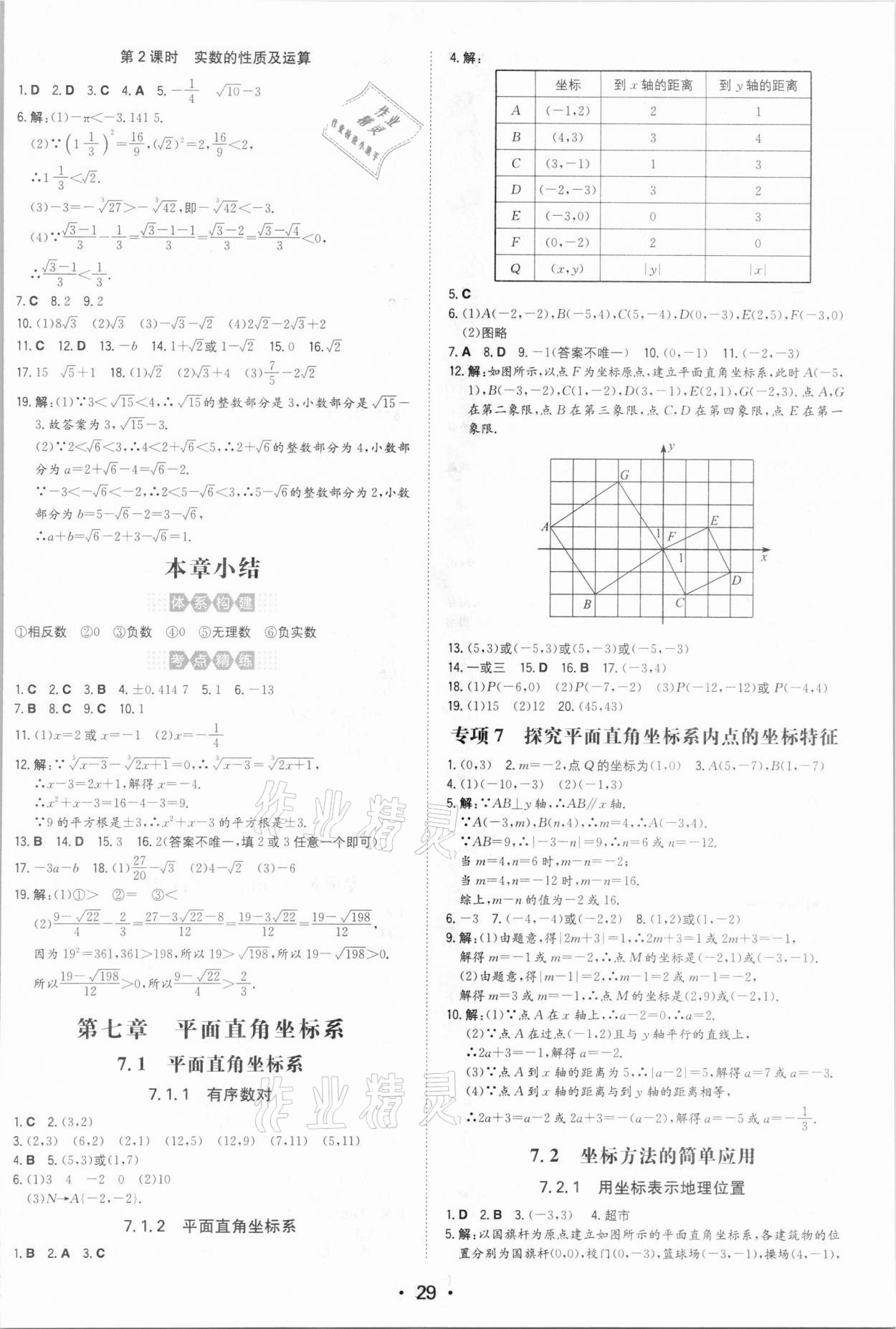 2021年一本同步訓(xùn)練七年級(jí)初中數(shù)學(xué)下冊(cè)人教版 參考答案第5頁(yè)