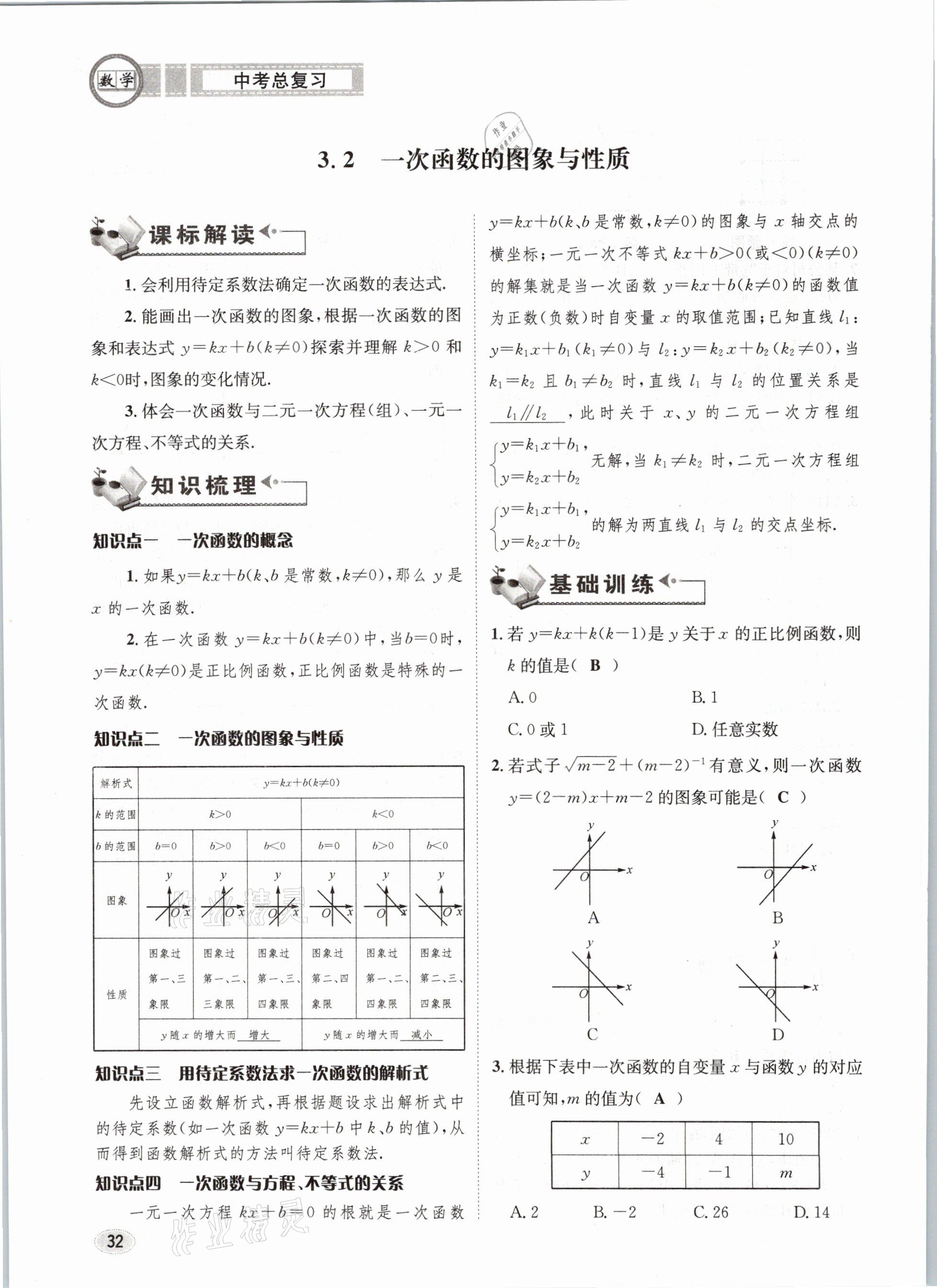 2021年中考總復(fù)習(xí)數(shù)學(xué)長(zhǎng)江出版社 第32頁(yè)