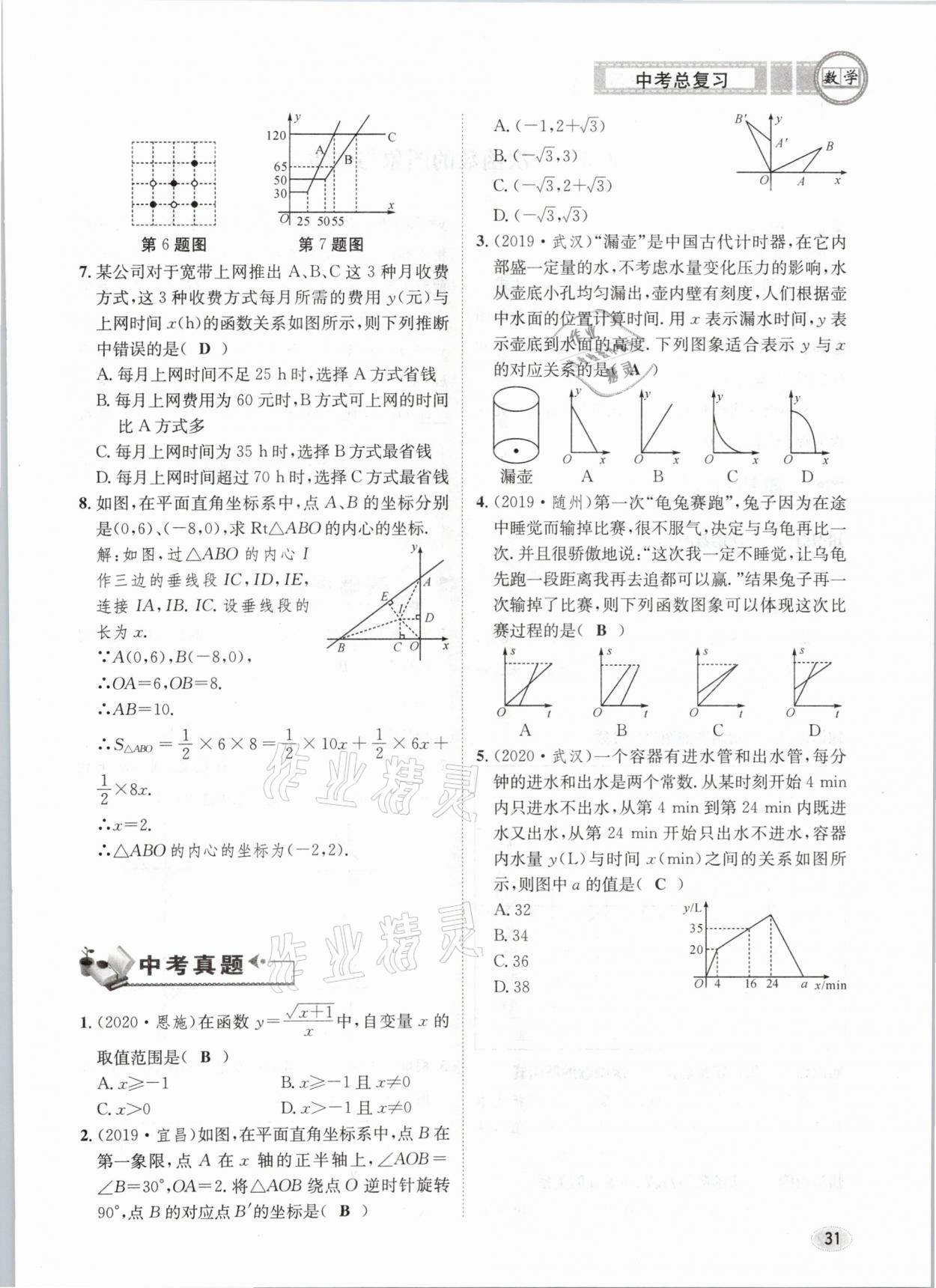 2021年中考總復(fù)習(xí)數(shù)學(xué)長(zhǎng)江出版社 第31頁(yè)