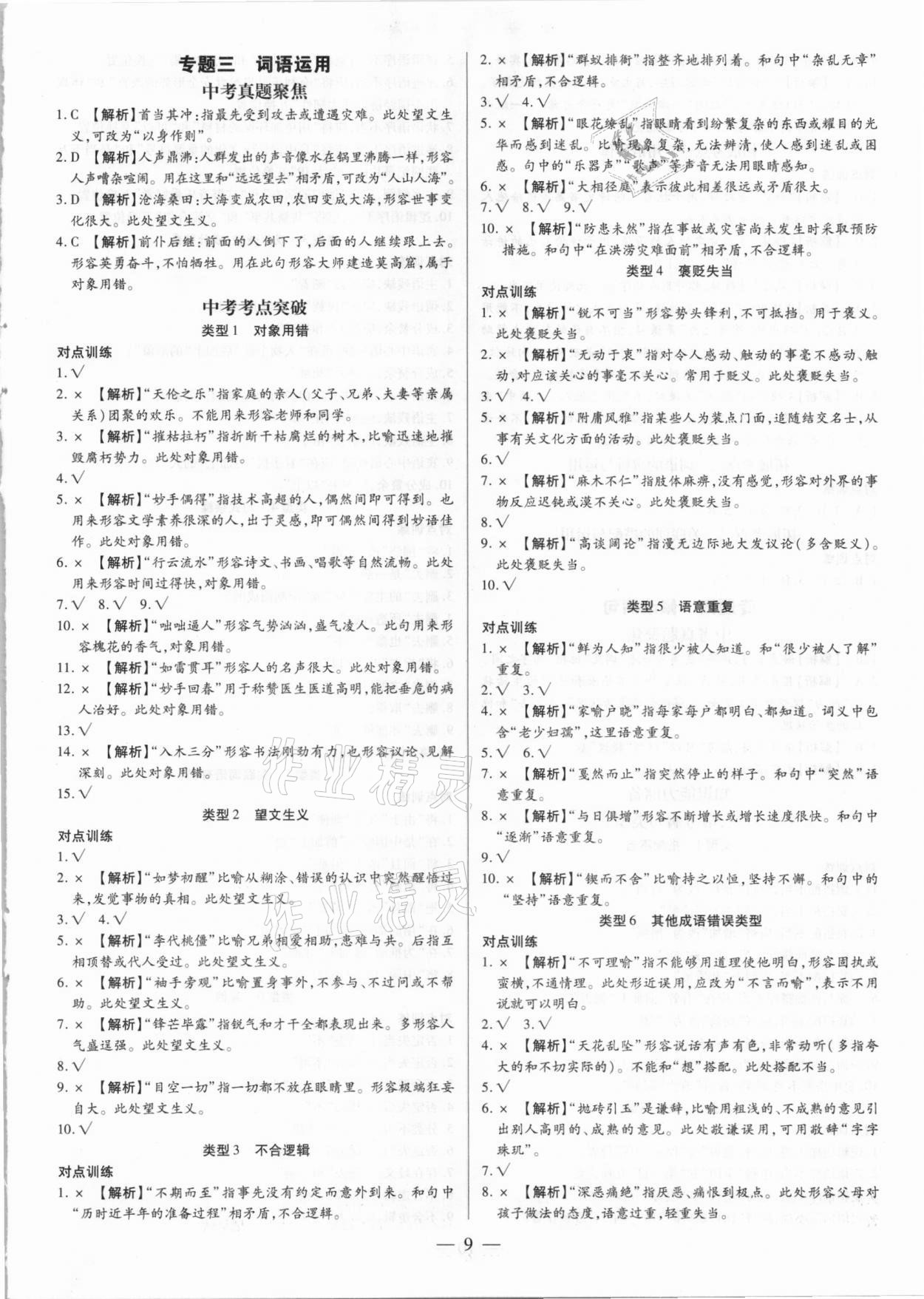 2021年领跑中考语文广东专版 第9页