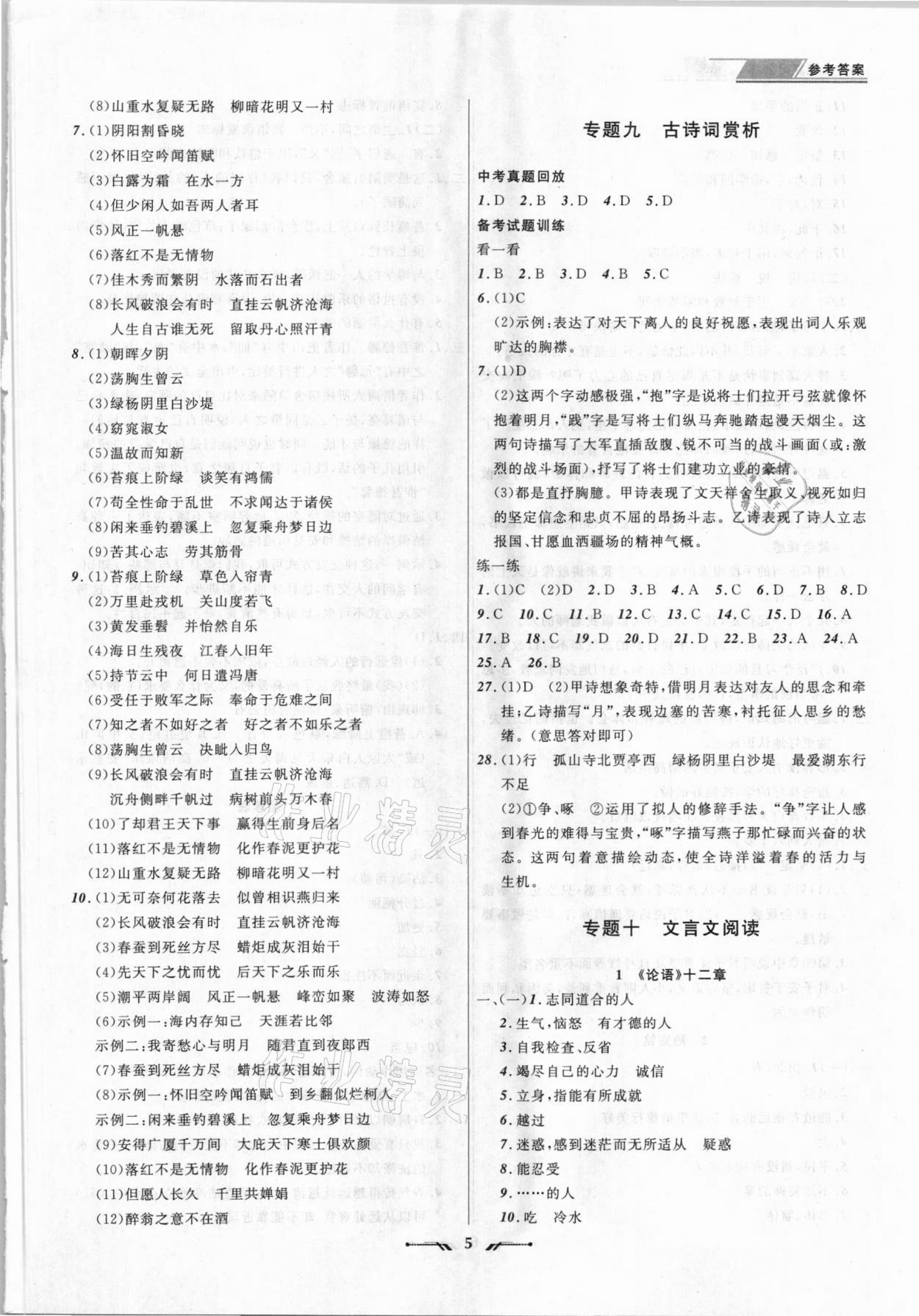 2021年中考全程复习训练语文丹东专版 第5页