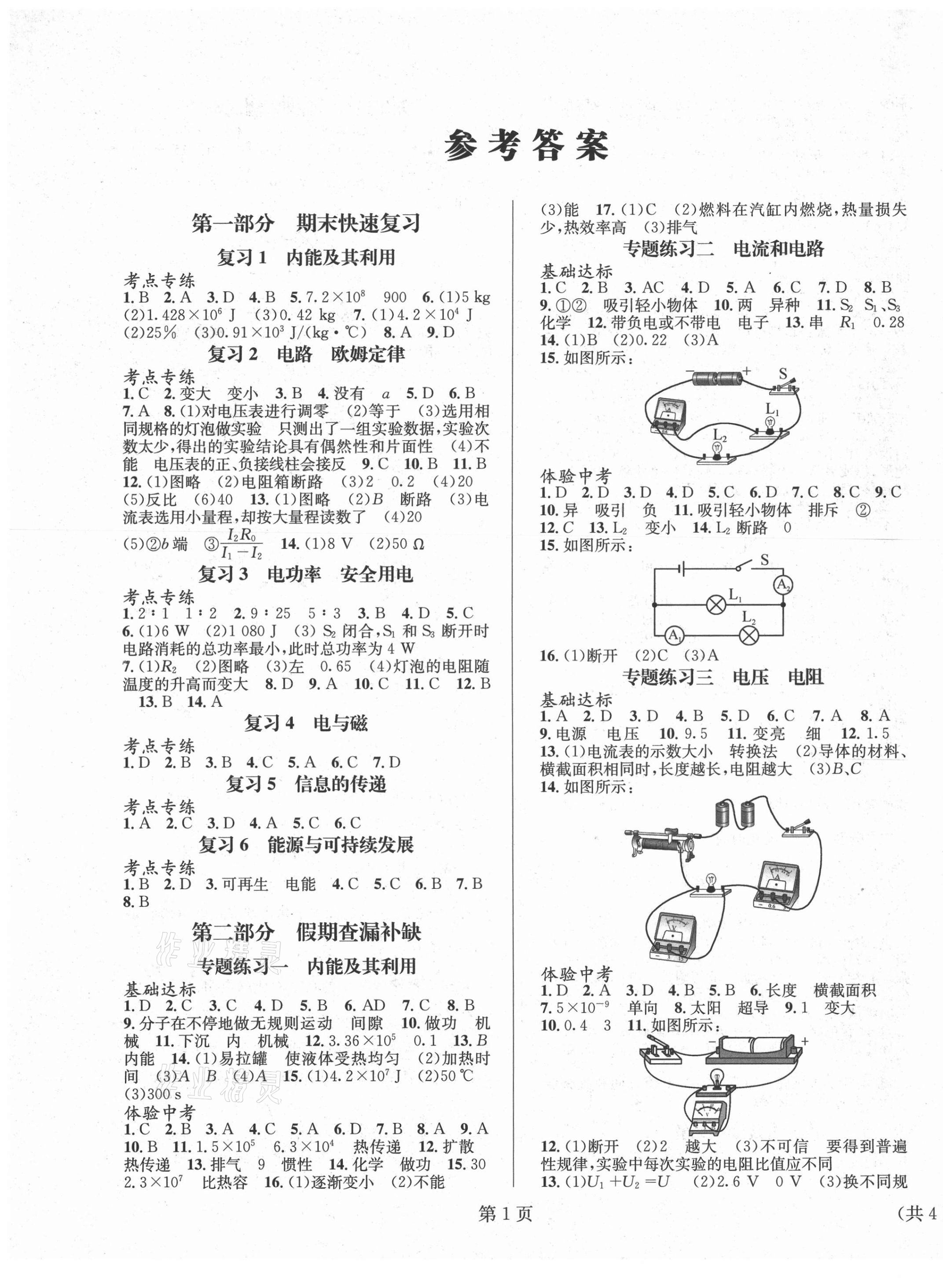 2021年寒假新動(dòng)向九年級(jí)物理 第1頁(yè)