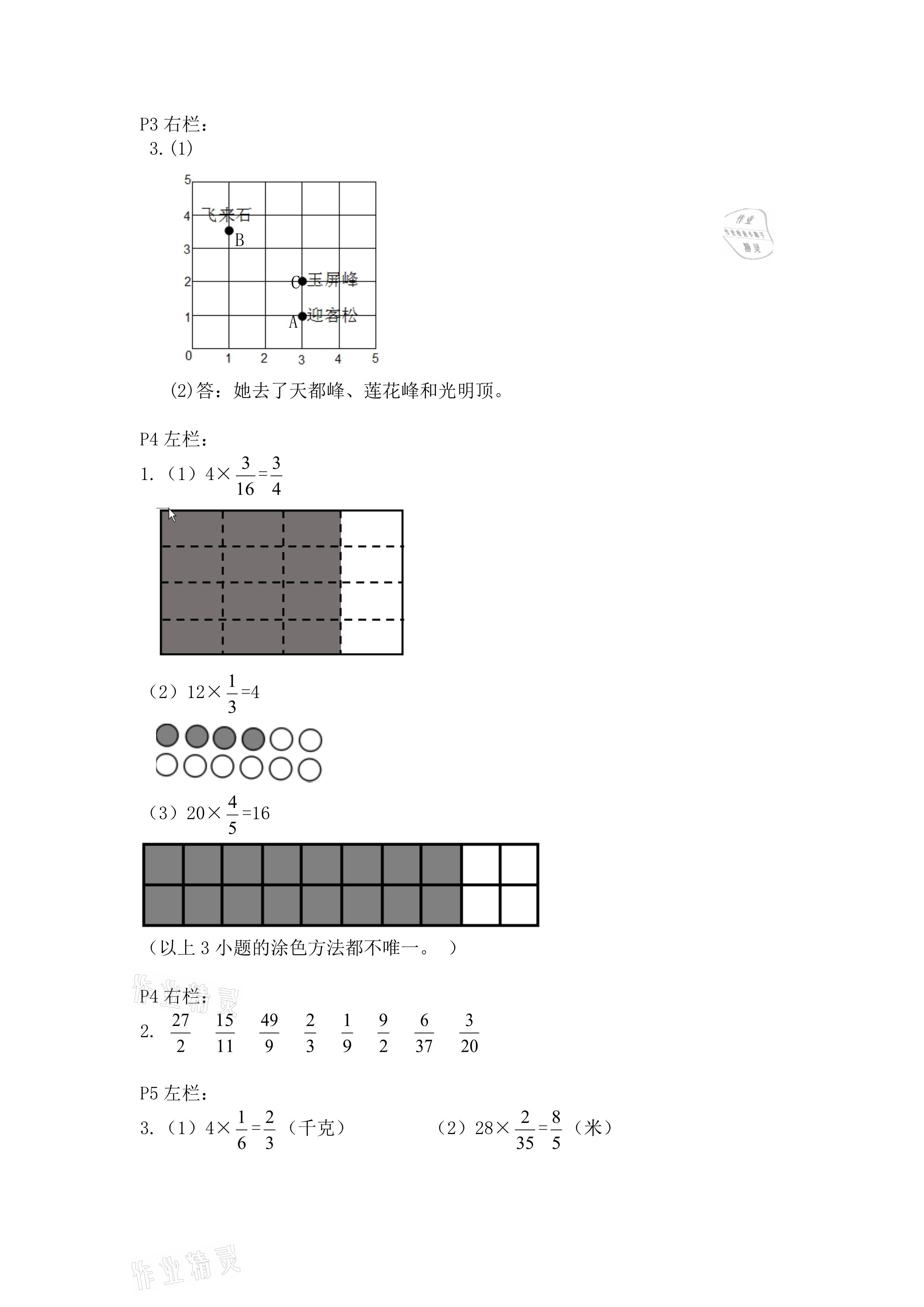 2021年寒假作業(yè)六年級數(shù)學(xué)人教版安徽少年兒童出版社 參考答案第2頁