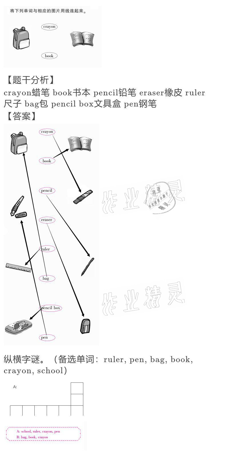 2021年寒假作業(yè)與生活三年級(jí)英語人教版陜西人民教育出版社 參考答案第4頁