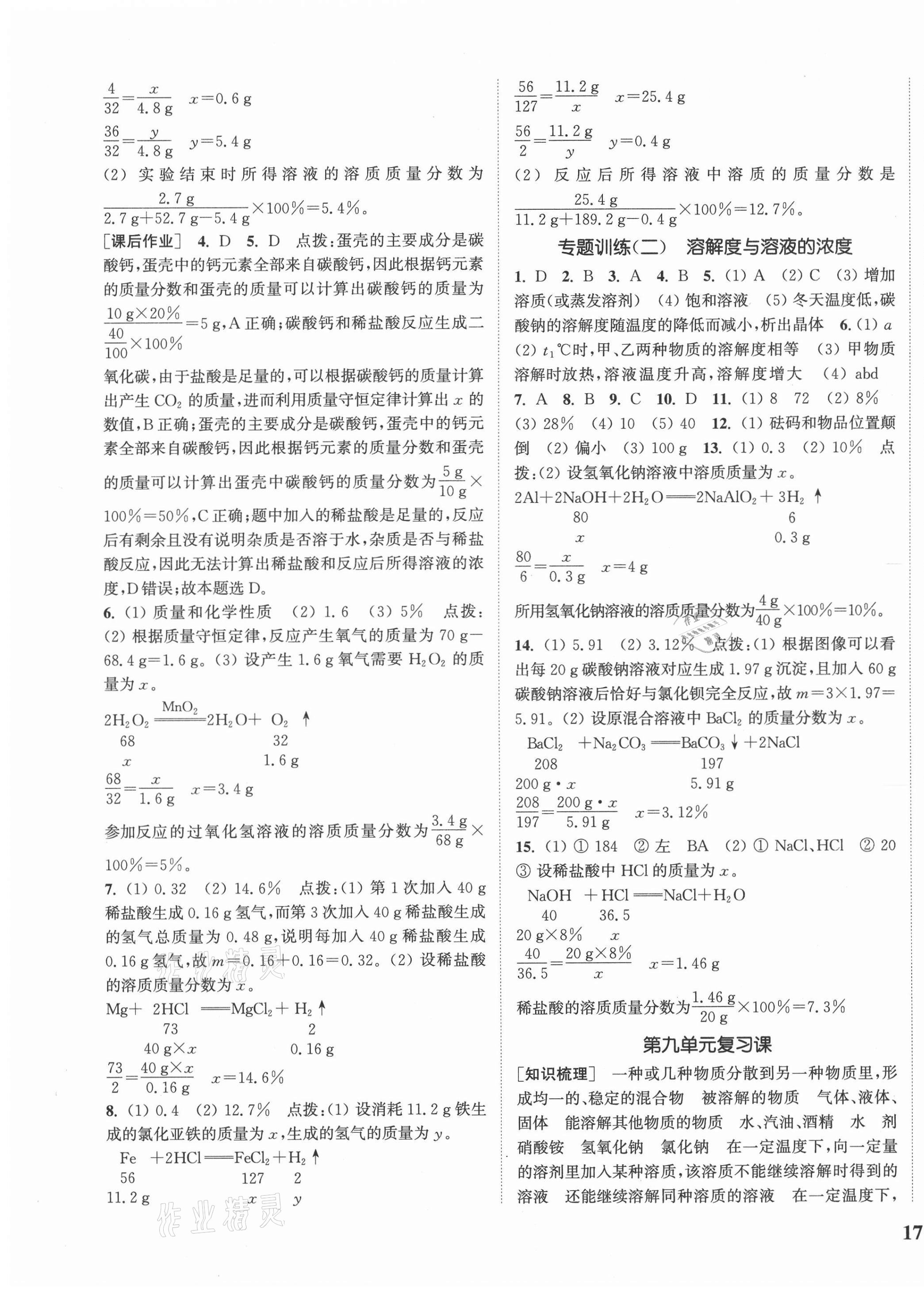 2021年通城學典課時作業(yè)本九年級化學下冊人教版河南專用 第5頁