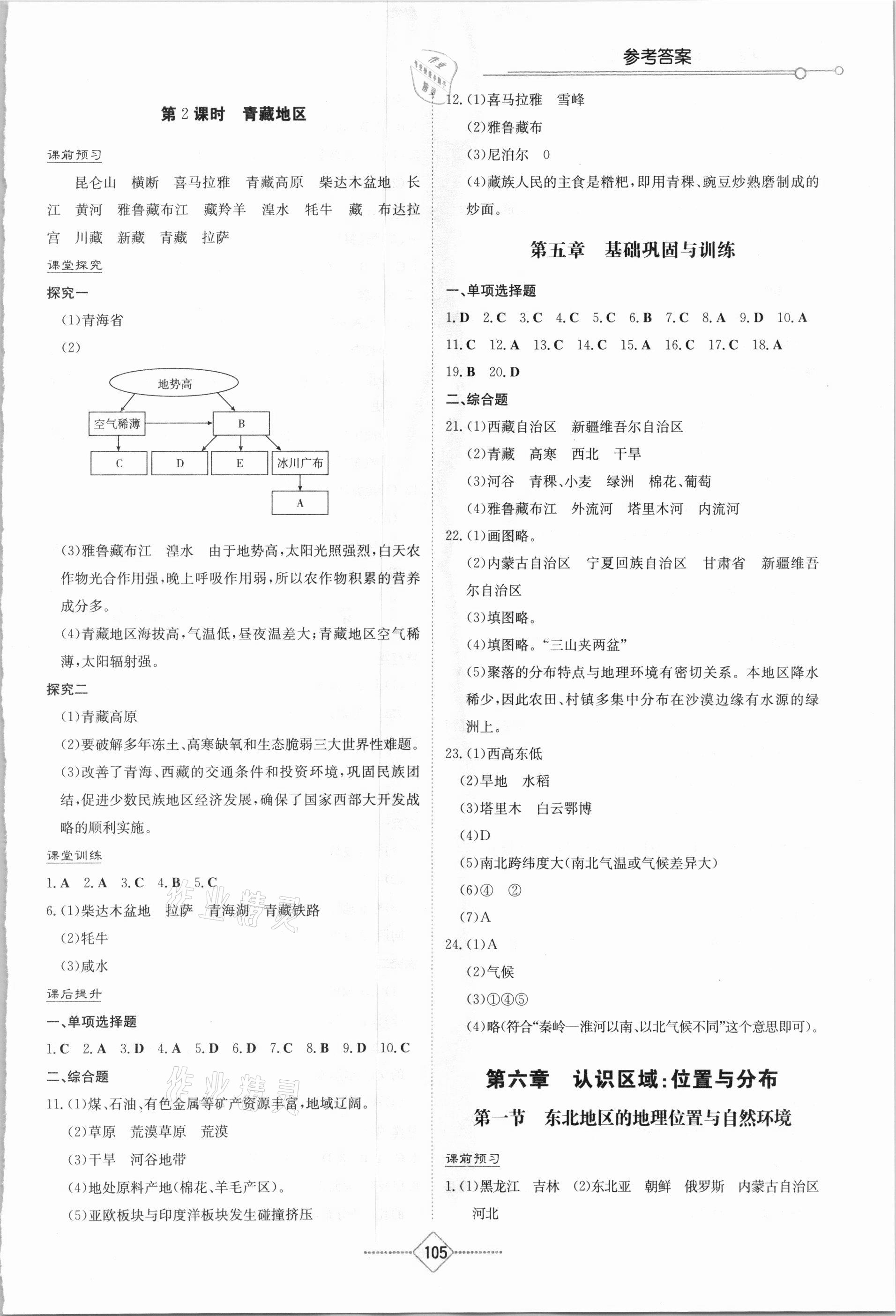 2021年初中地理同步练习册八年级下册湘教版湖南教育出版社 第3页