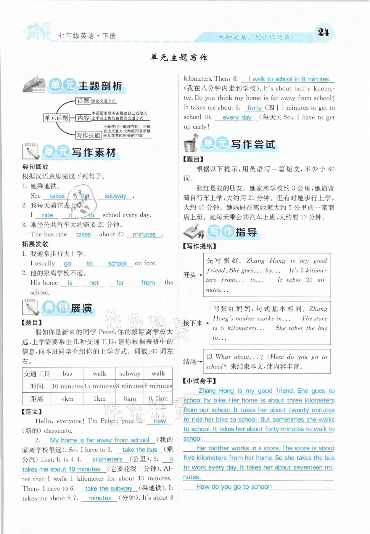 2021年課堂點睛七年級英語下冊人教版山西專版 第24頁