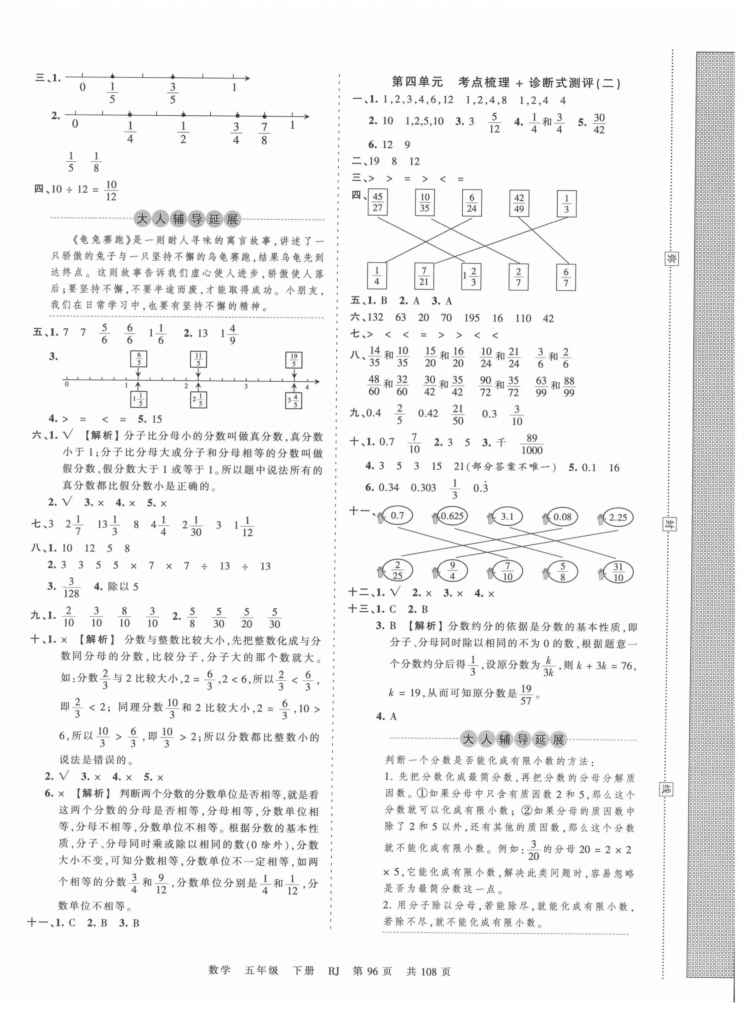 2021年王朝霞考点梳理时习卷五年级数学下册人教版 第4页