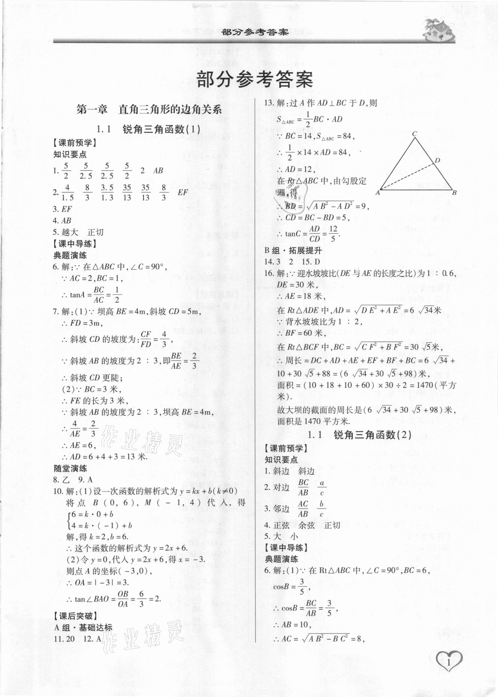 2021年名師導(dǎo)航九年級(jí)數(shù)學(xué)下冊北師大版廣東專版 第1頁